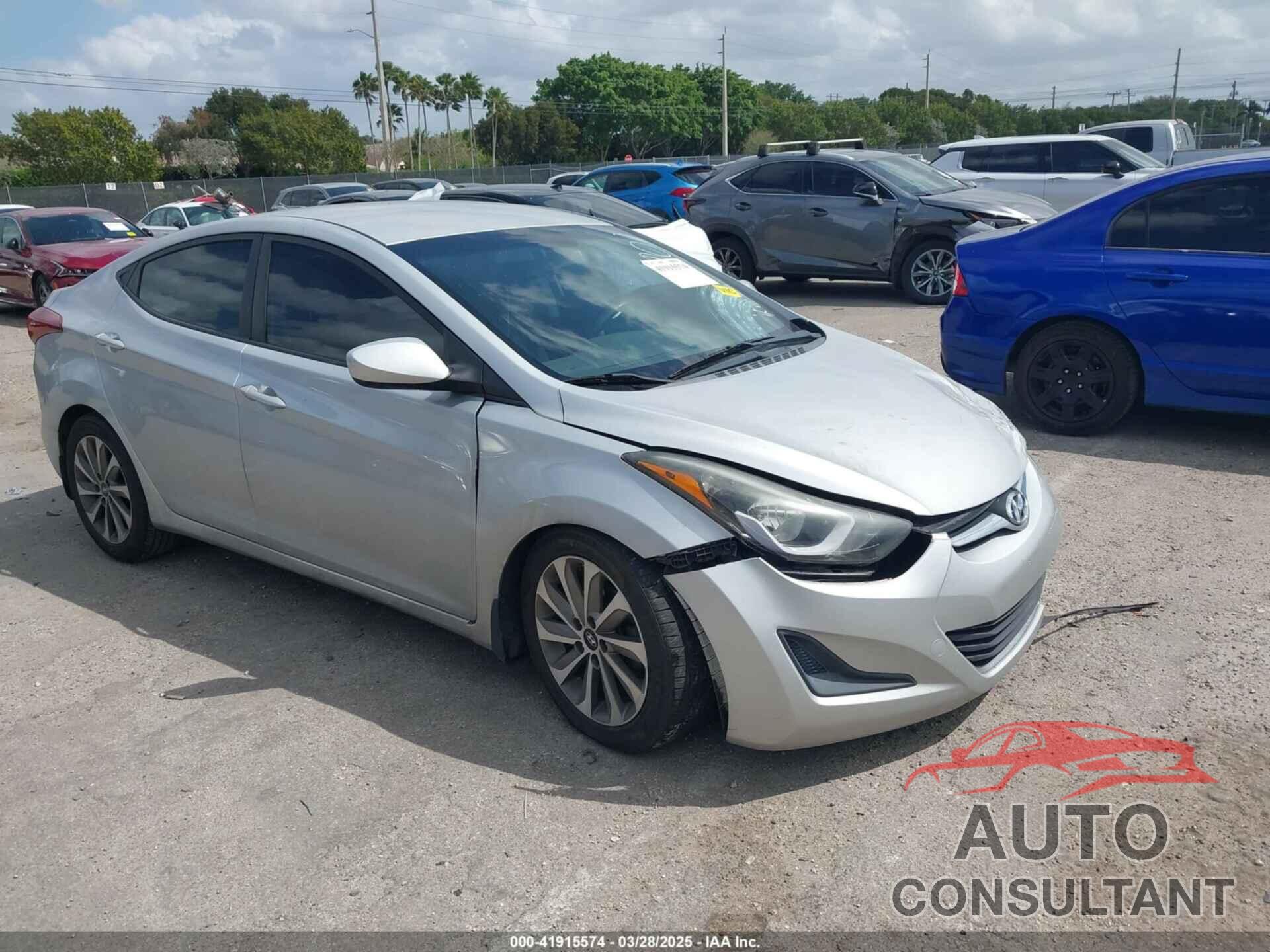 HYUNDAI ELANTRA 2015 - KMHDH4AE1FU414901