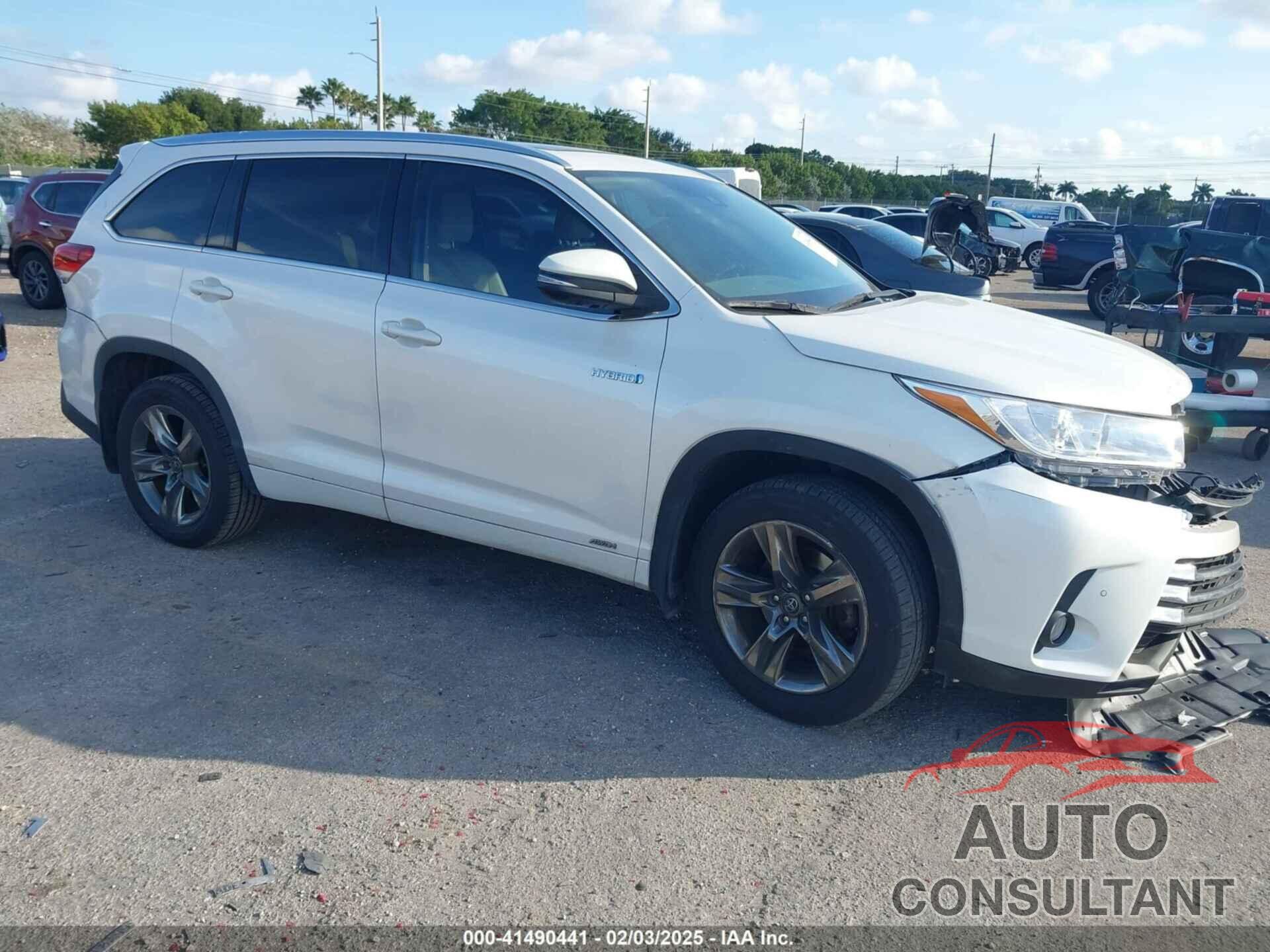 TOYOTA HIGHLANDER HYBRID 2018 - 5TDDGRFH7JS040072