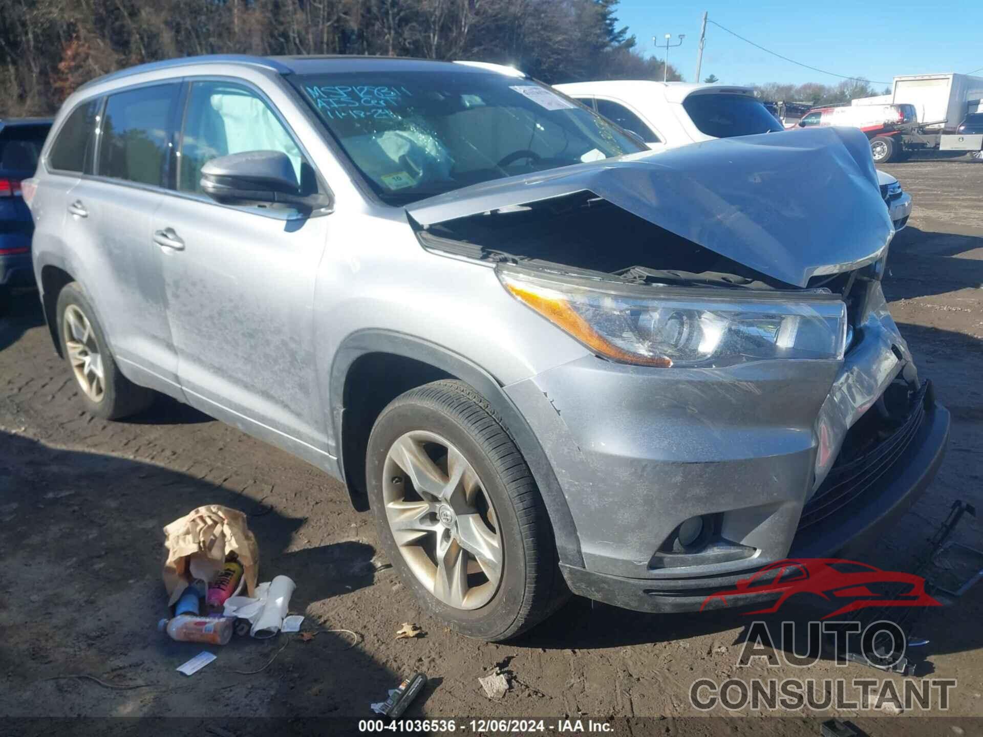 TOYOTA HIGHLANDER 2015 - 5TDDKRFH8FS210669