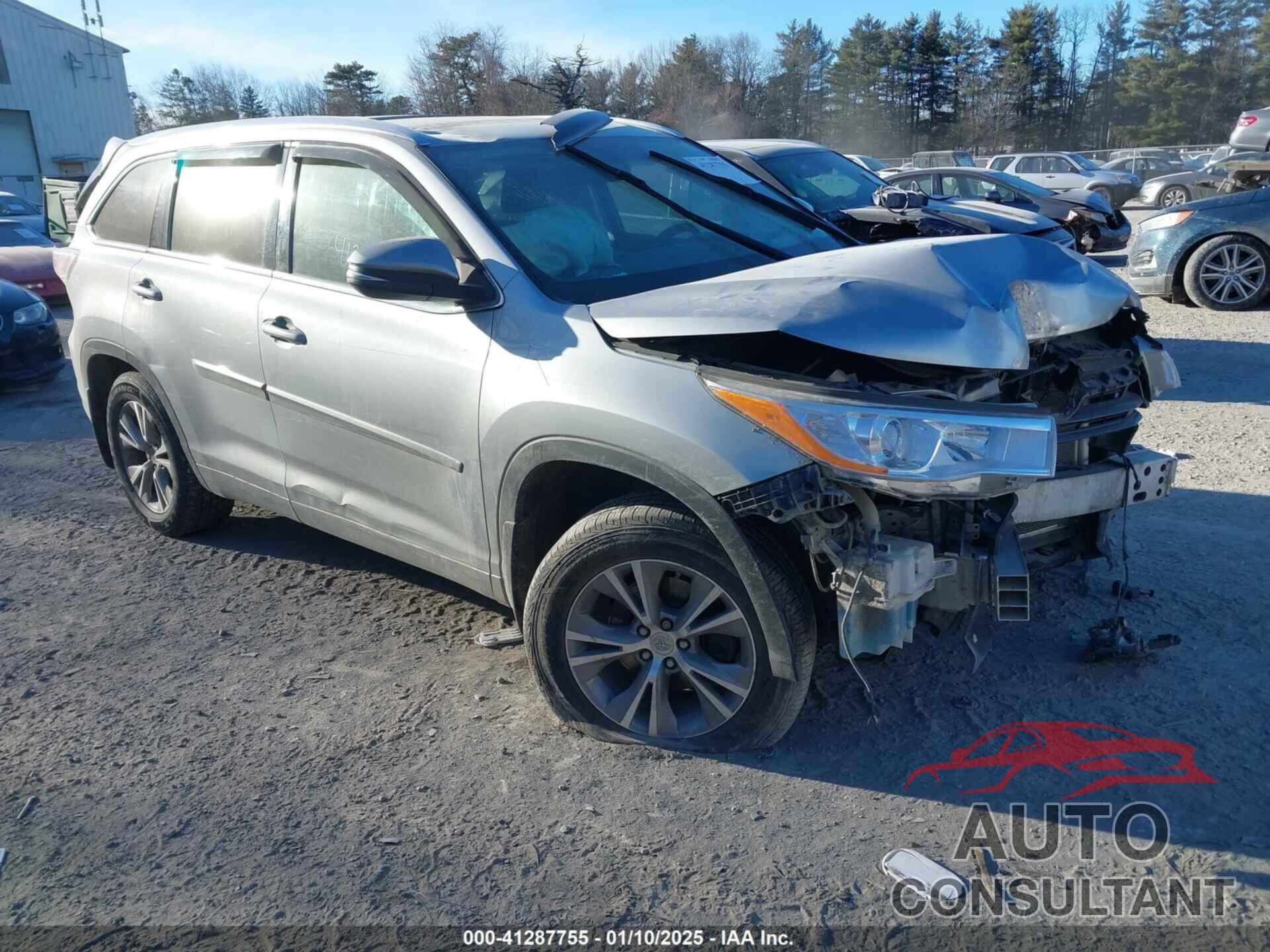 TOYOTA HIGHLANDER 2015 - 5TDJKRFH5FS107664