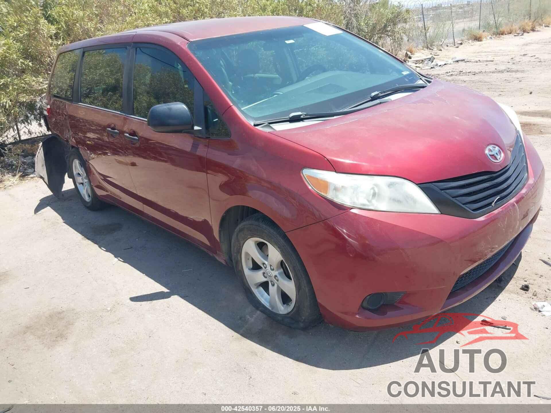 TOYOTA SIENNA 2016 - 5TDZK3DC6GS724452