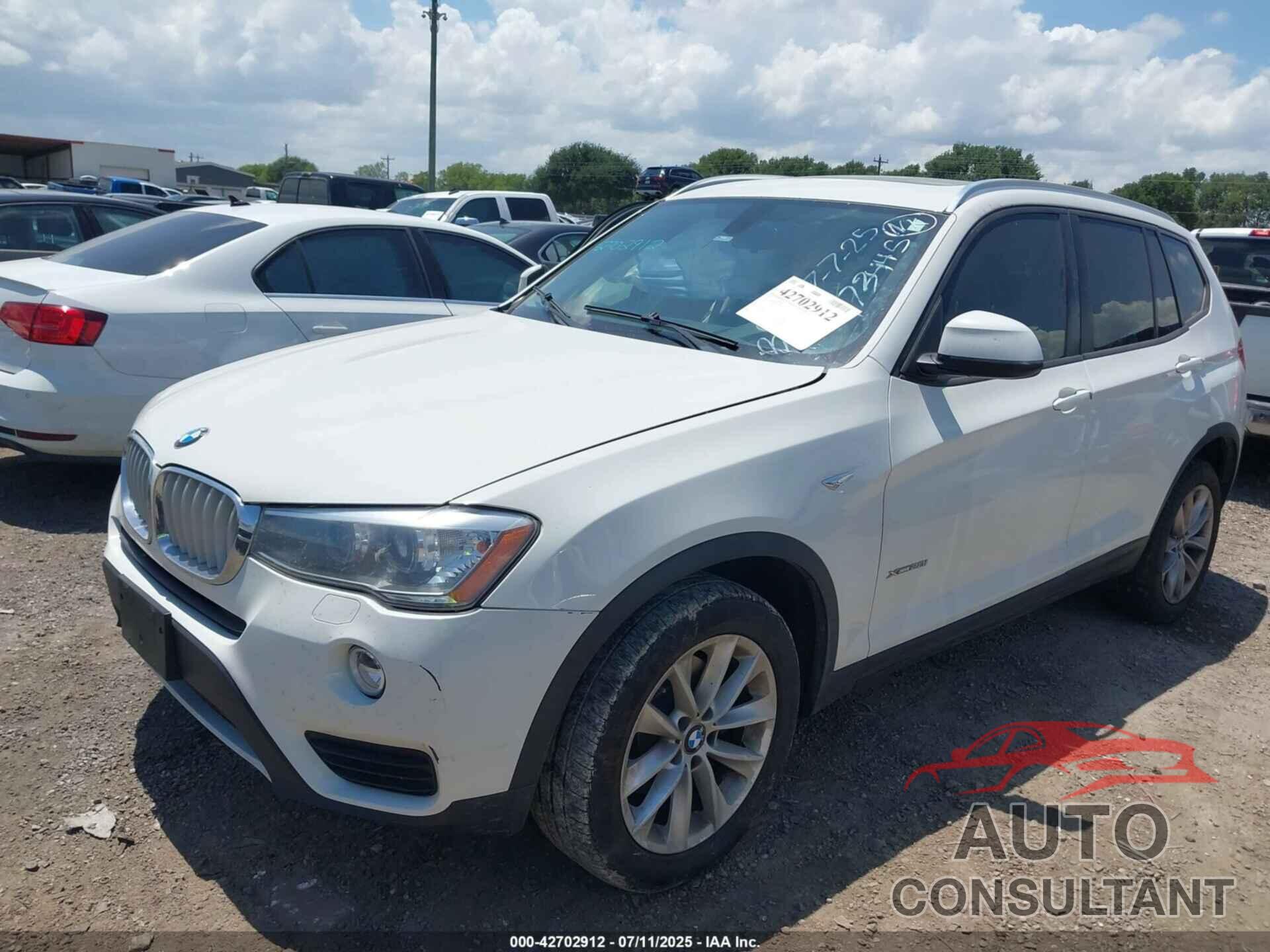 BMW X3 2015 - 5UXWX9C50F0D45458