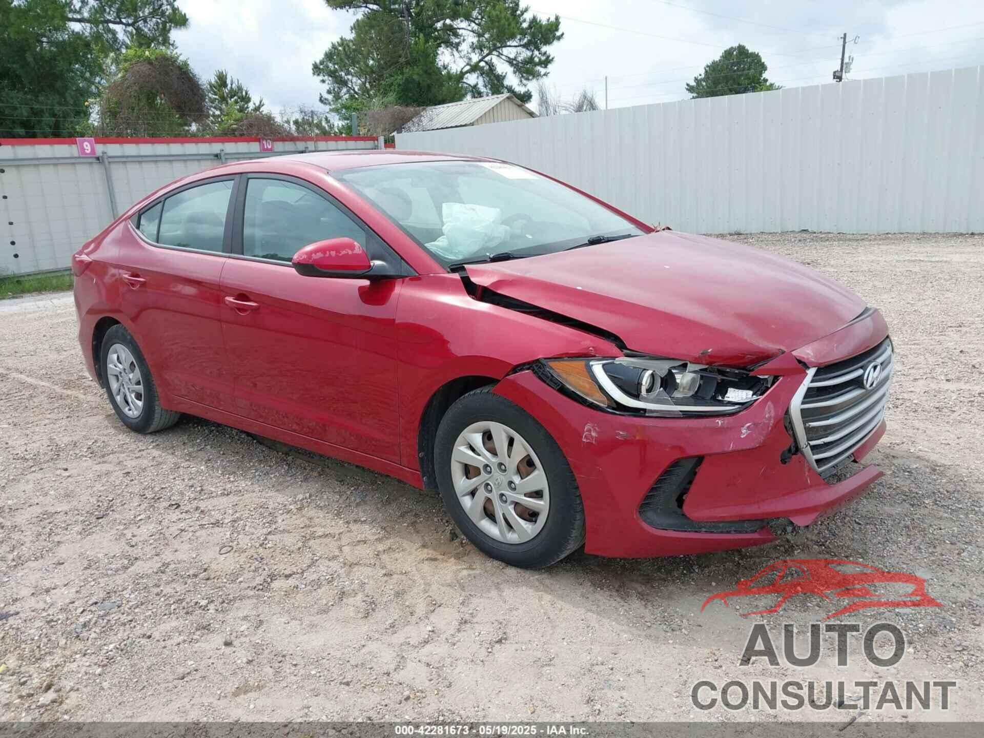 HYUNDAI ELANTRA 2017 - KMHD74LF8HU062007
