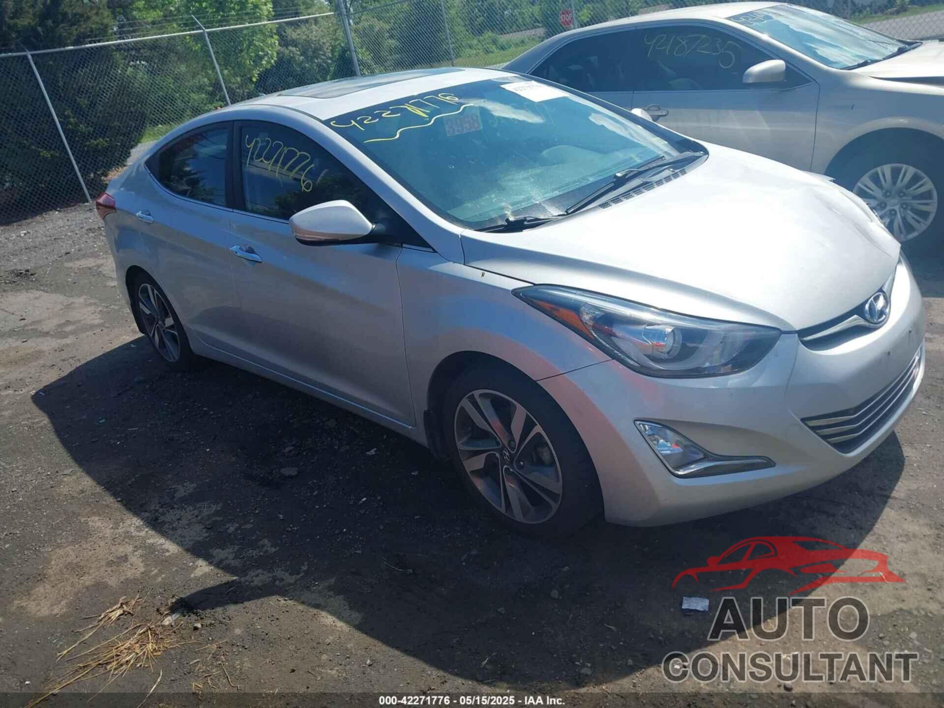 HYUNDAI ELANTRA 2014 - KMHDH4AEXEU106317