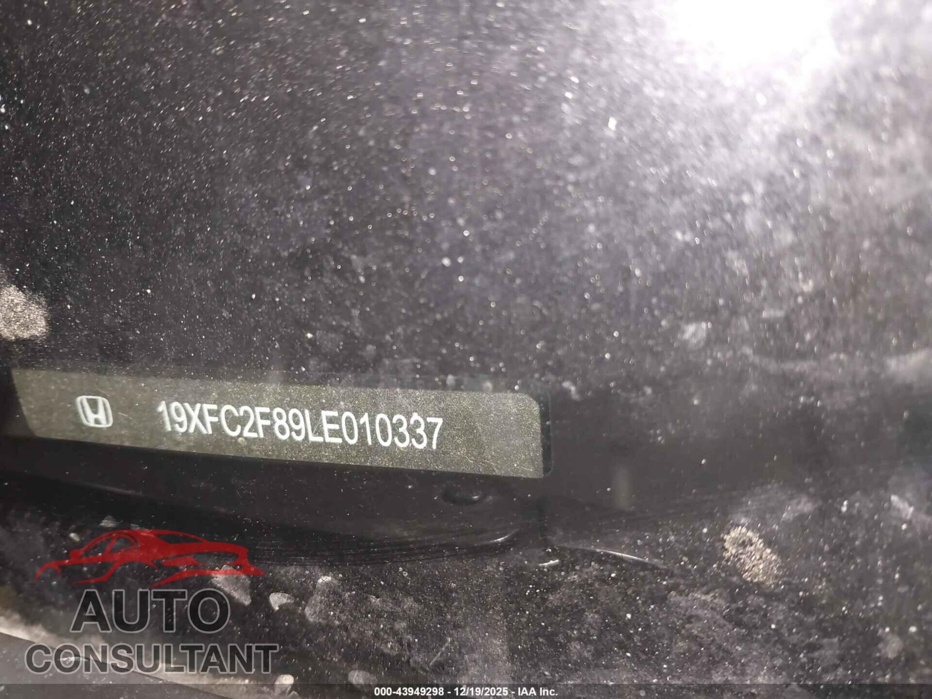 HONDA CIVIC 2020 - 19XFC2F89LE010337