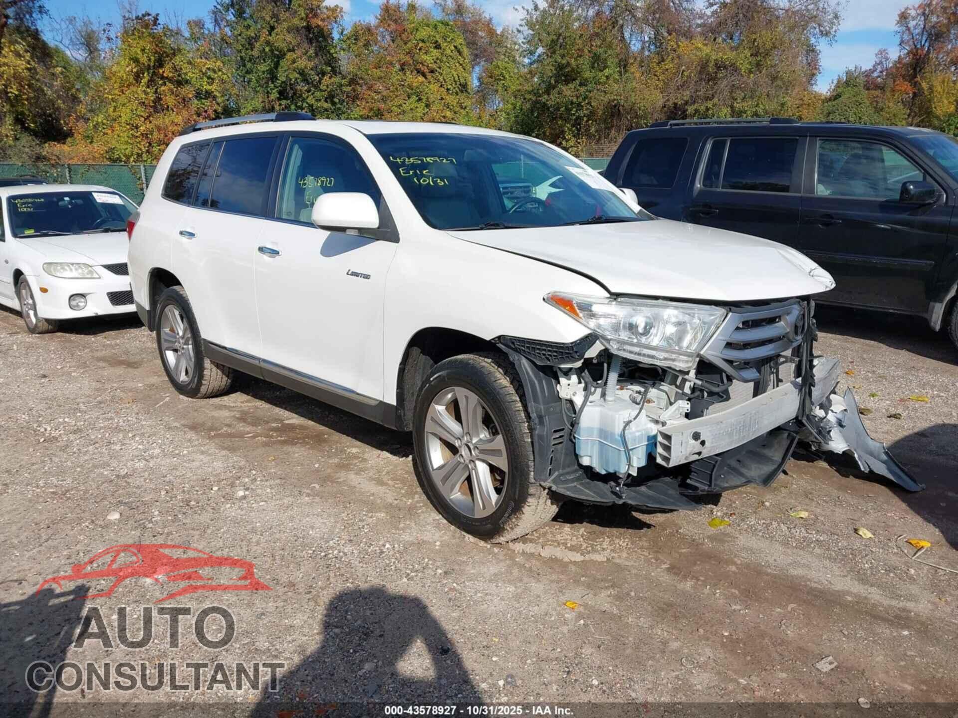 TOYOTA HIGHLANDER 2013 - 5TDDK3EH8DS189351