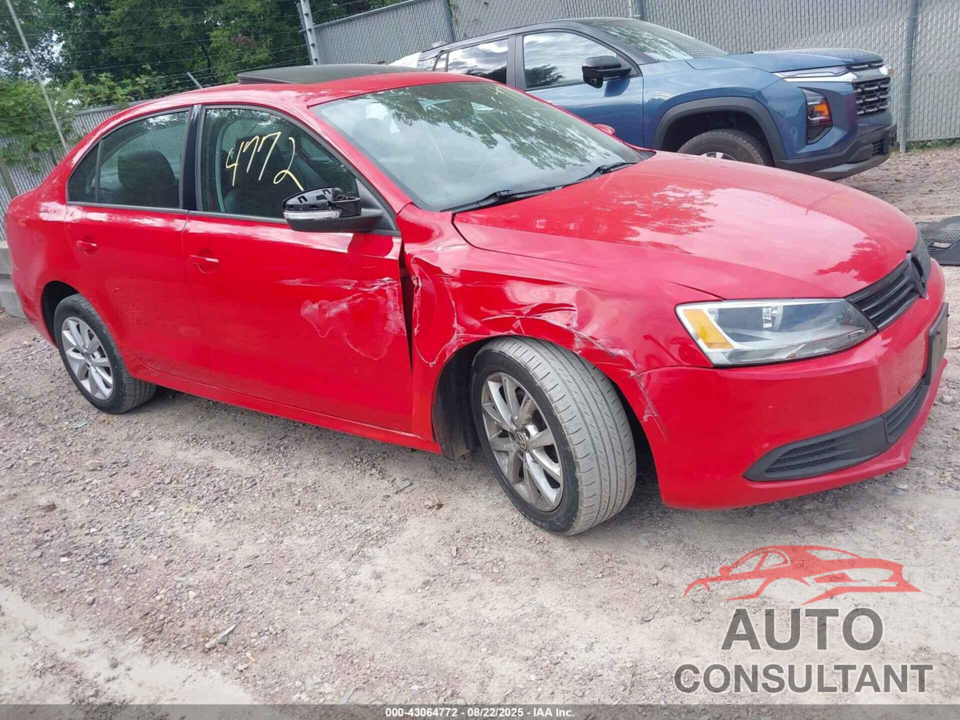 VOLKSWAGEN JETTA 2012 - 3VWDX7AJ3CM341288