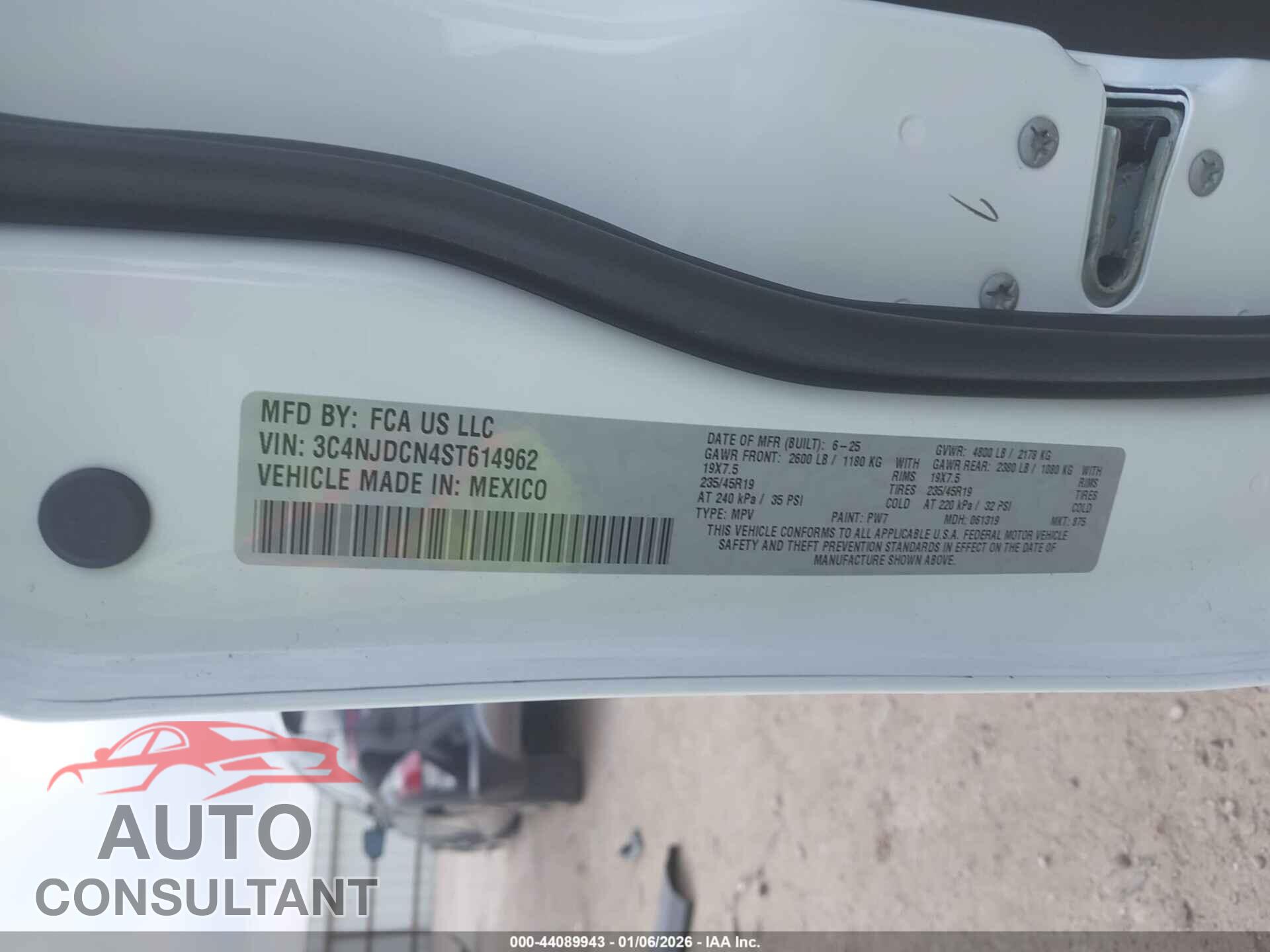 JEEP COMPASS 2025 - 3C4NJDCN4ST614962