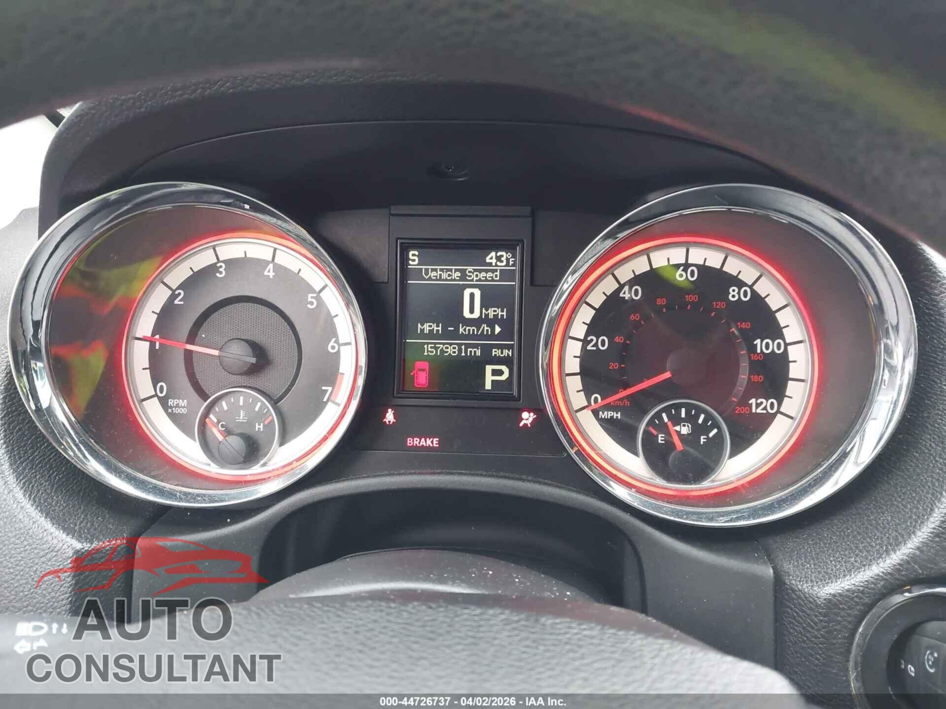 DODGE DURANGO 2013 - 1C4RDJAG2DC504809