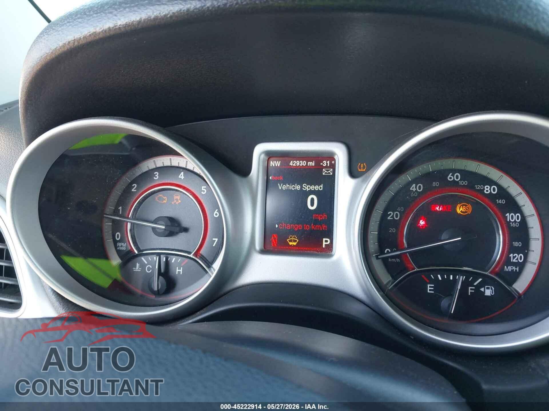 DODGE JOURNEY 2015 - 3C4PDCBG8FT510929
