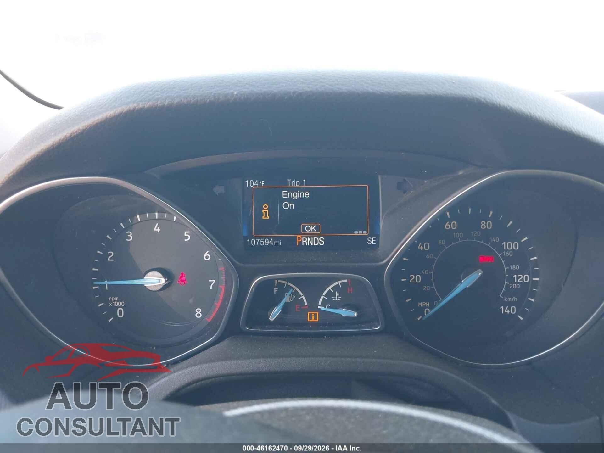 FORD FOCUS 2016 - 1FADP3FE2GL257807