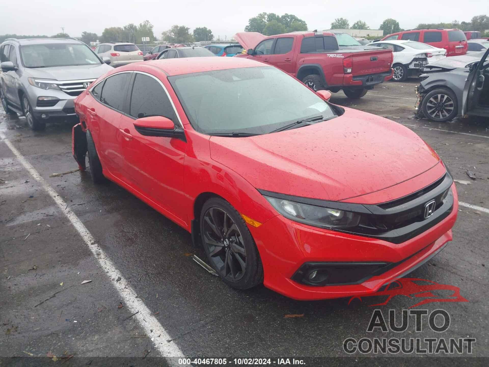 HONDA CIVIC 2019 - 2HGFC2F82KH537205