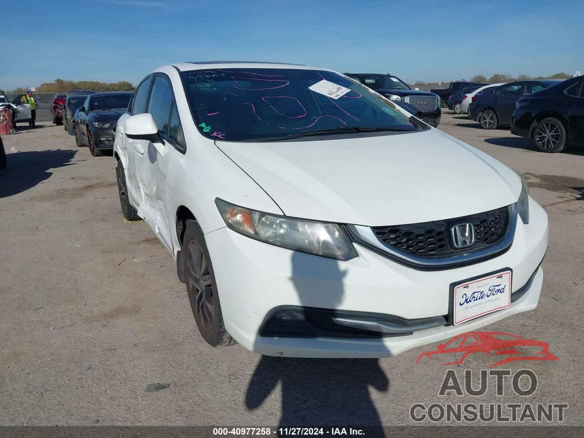 HONDA CIVIC 2013 - 19XFB2F87DE091147