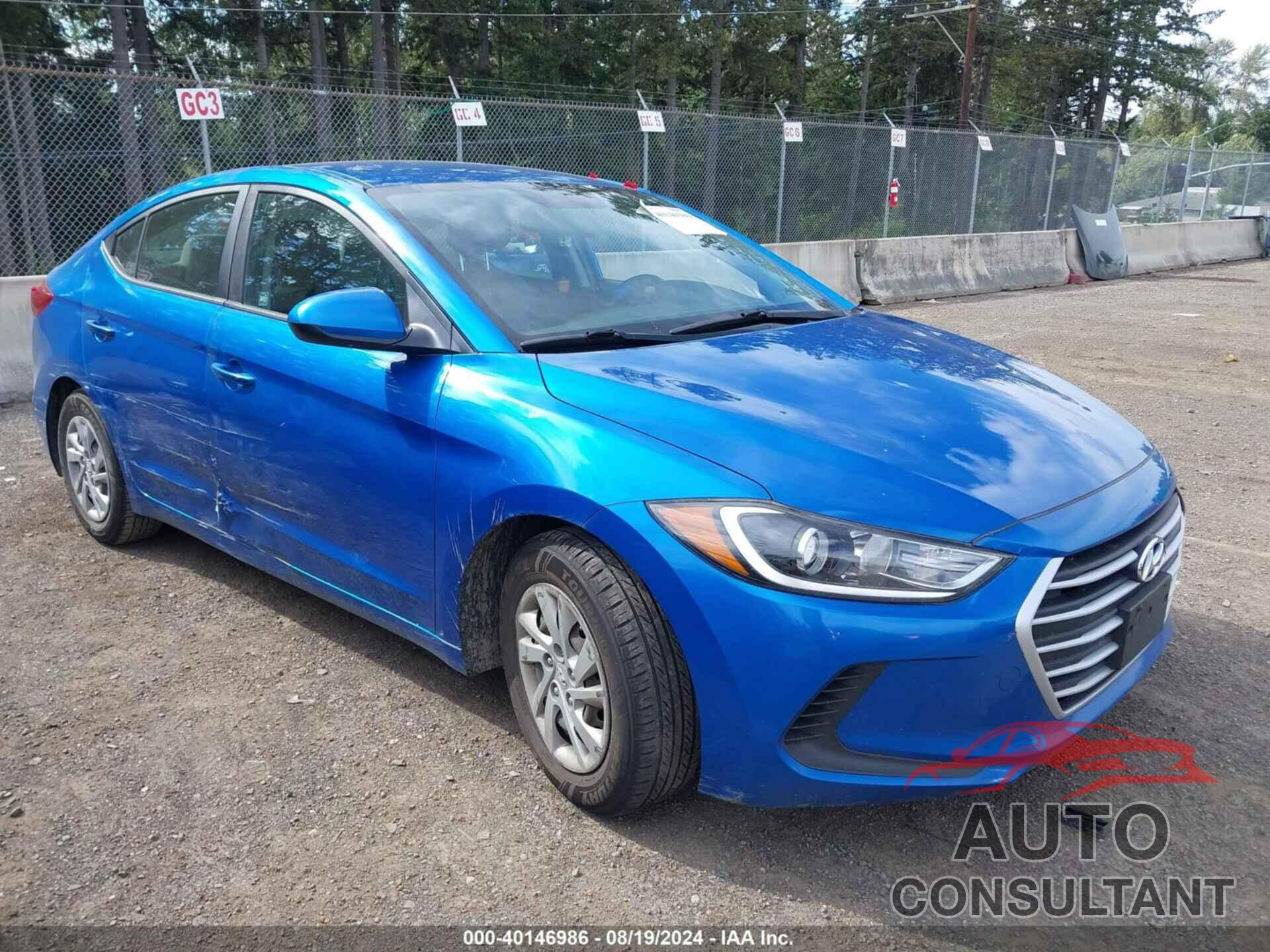 HYUNDAI ELANTRA 2017 - KMHD74LF2HU410741