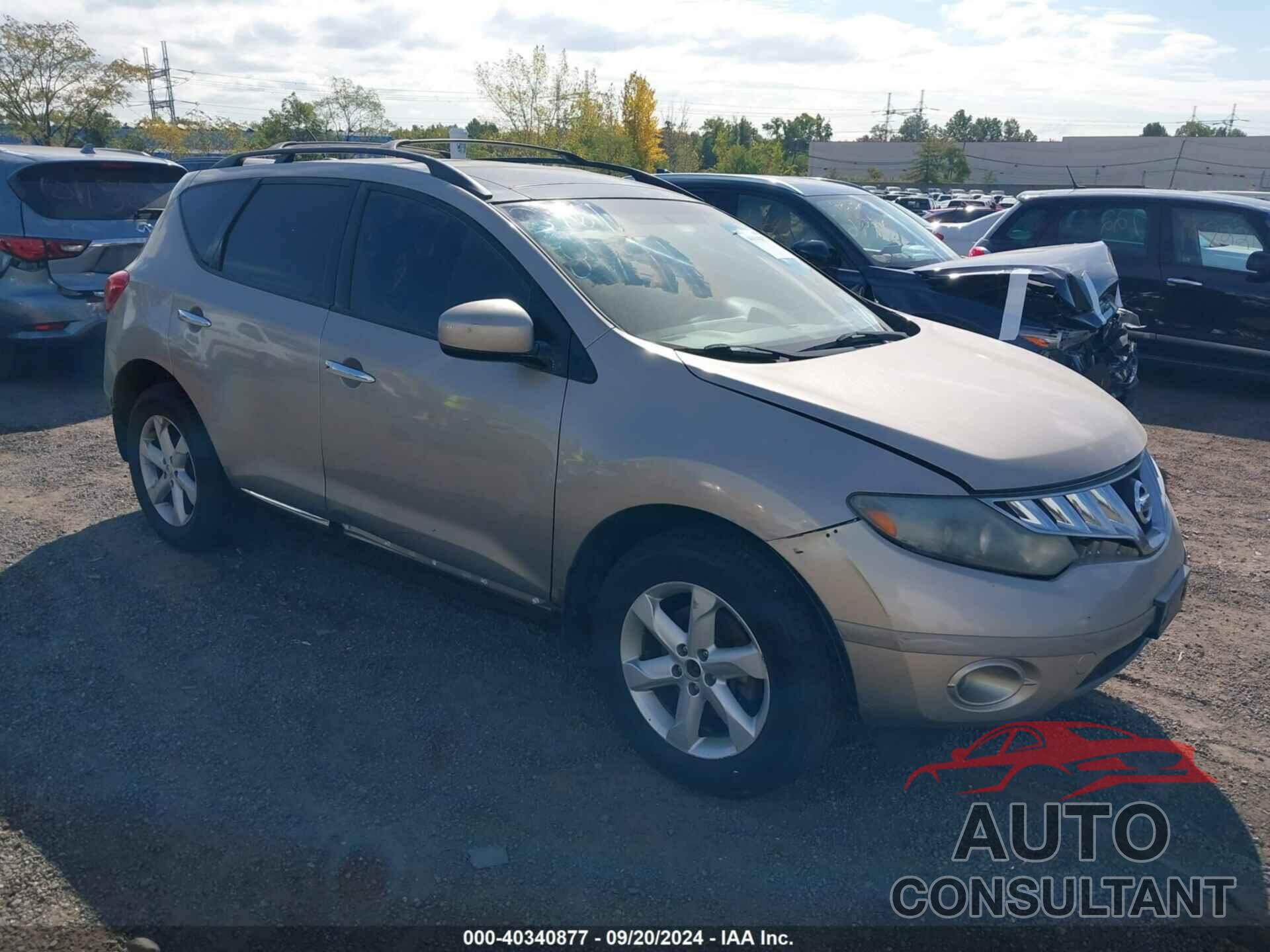 NISSAN MURANO 2009 - JN8AZ18W19W145281