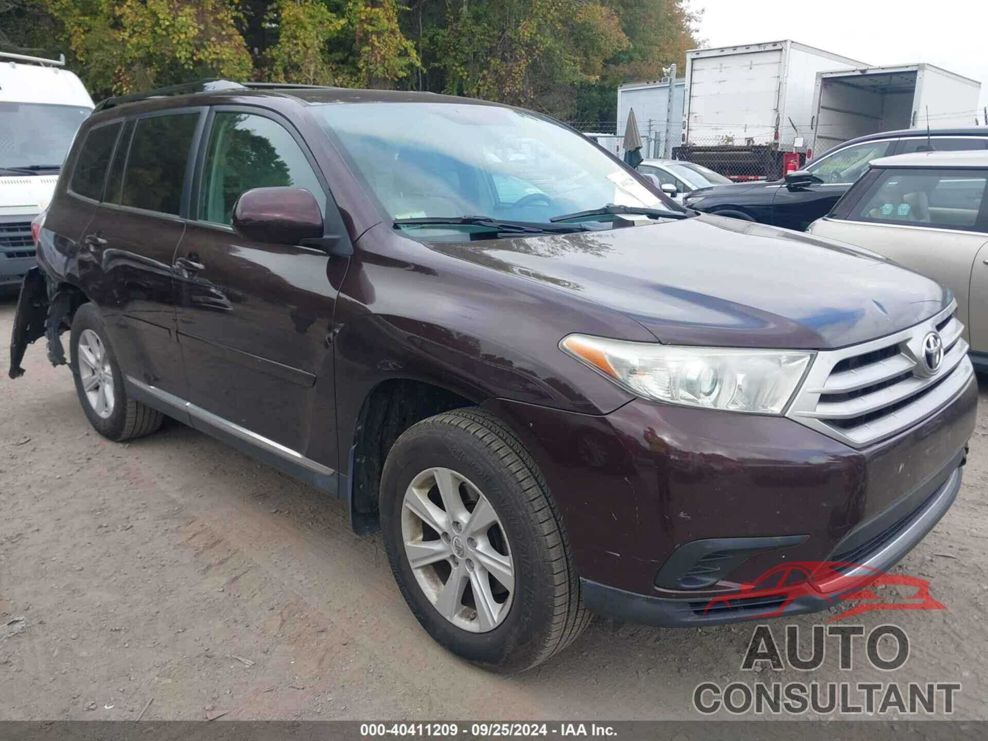 TOYOTA HIGHLANDER 2013 - 5TDBK3EH2DS191278