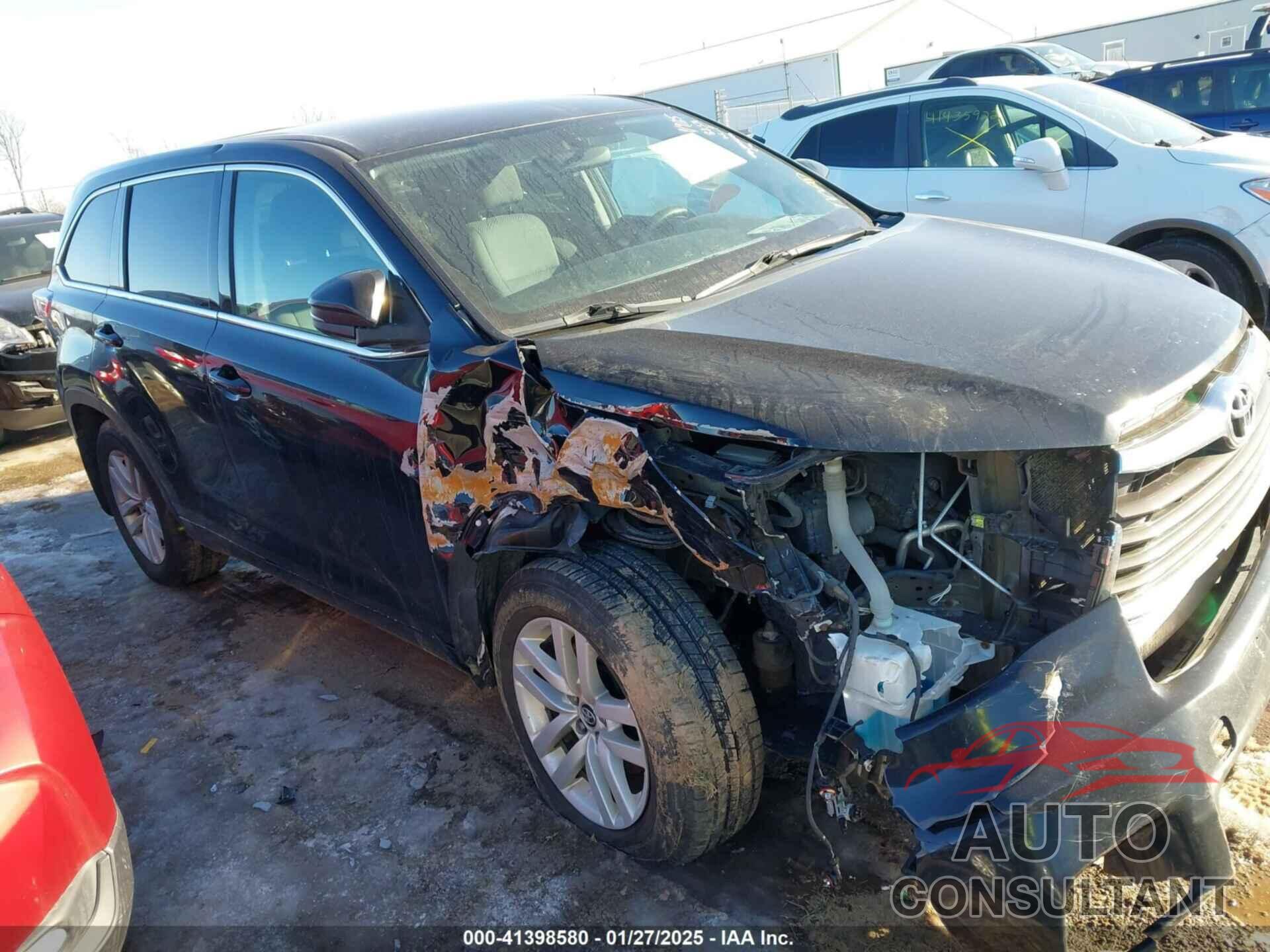 TOYOTA HIGHLANDER 2016 - 5TDBKRFH2GS236080