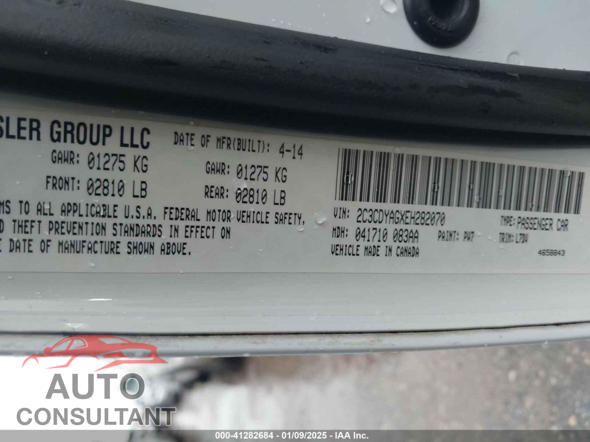 DODGE CHALLENGER 2014 - 2C3CDYAGXEH282070