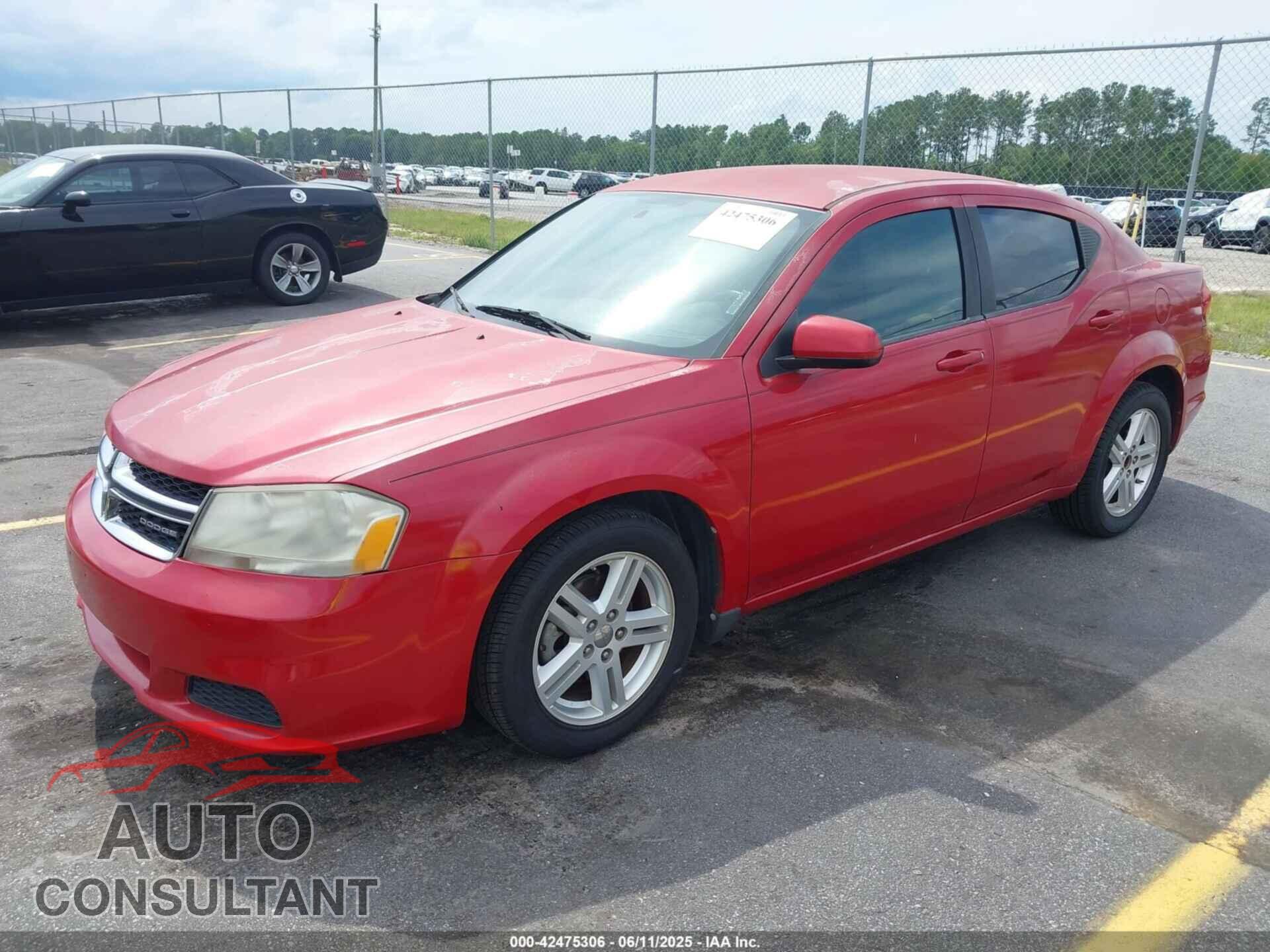 DODGE AVENGER 2012 - 1C3CDZCB5CN112128