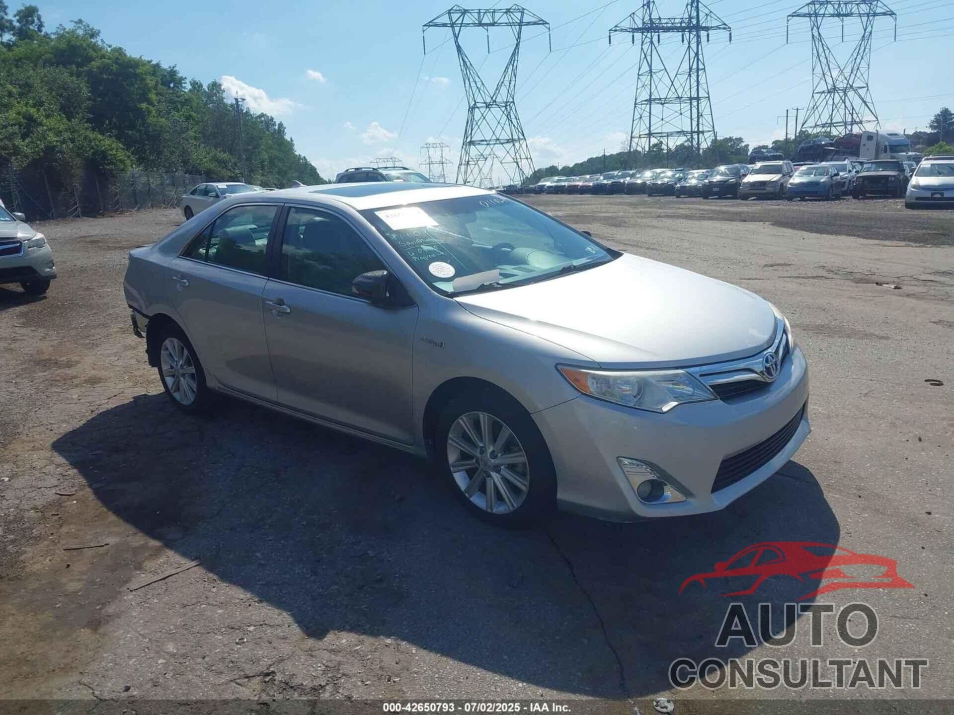 TOYOTA CAMRY HYBRID 2012 - 4T1BD1FK7CU011467