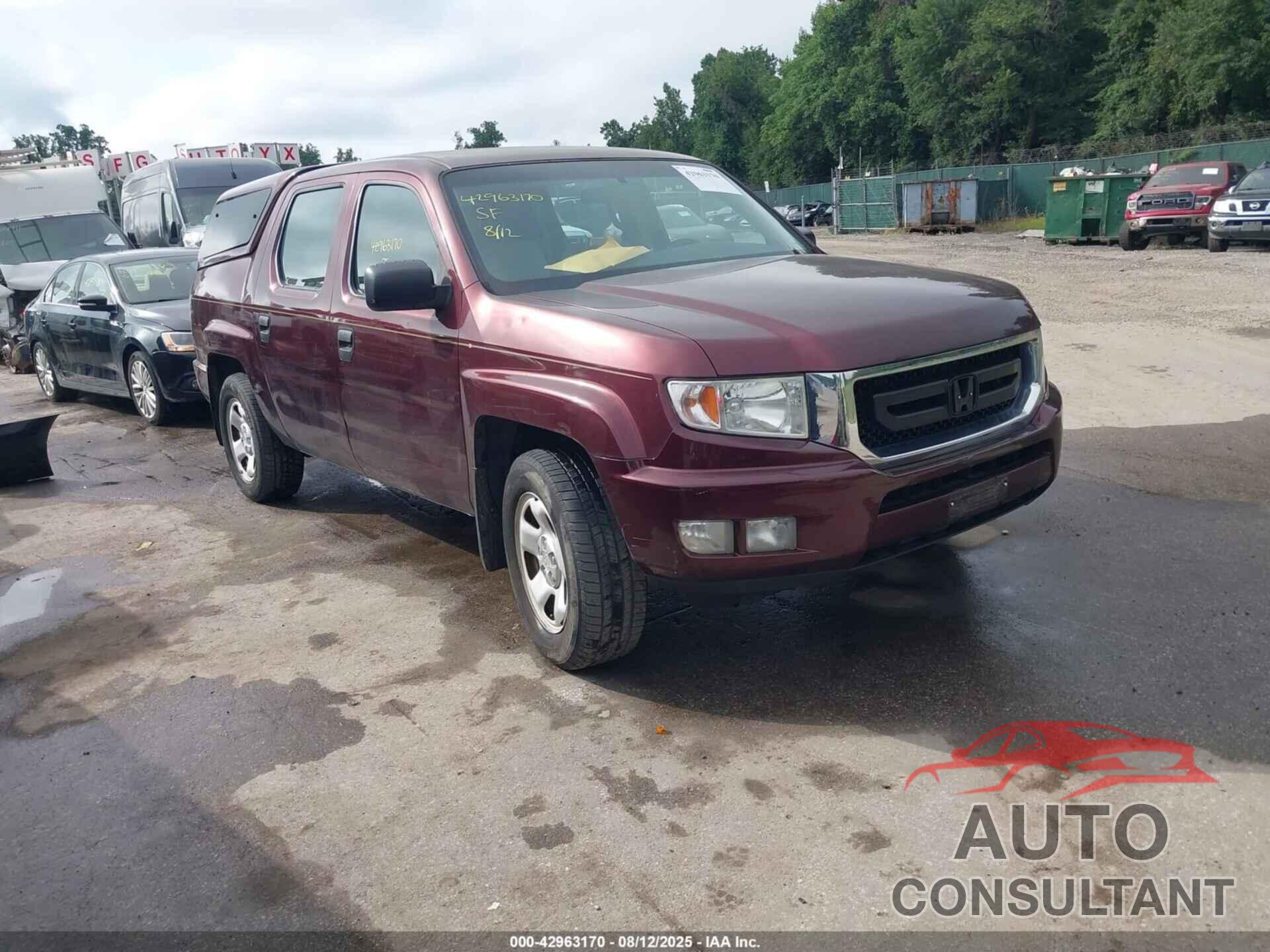 HONDA RIDGELINE 2009 - 5FPYK16299B108716