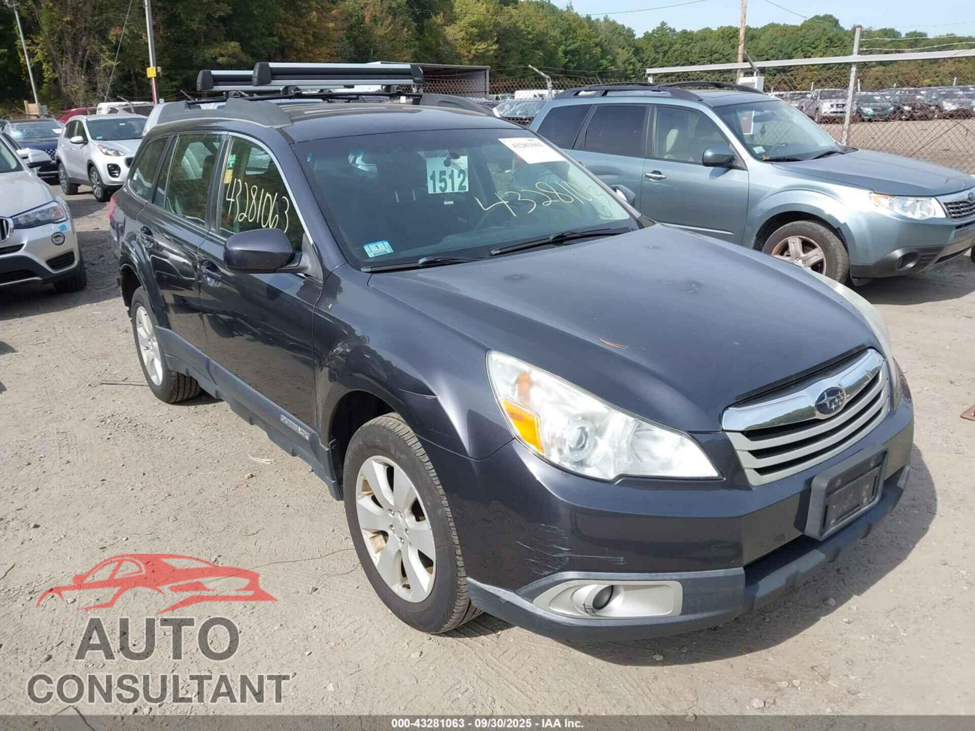 SUBARU OUTBACK 2012 - 4S4BRBAC1C3218059