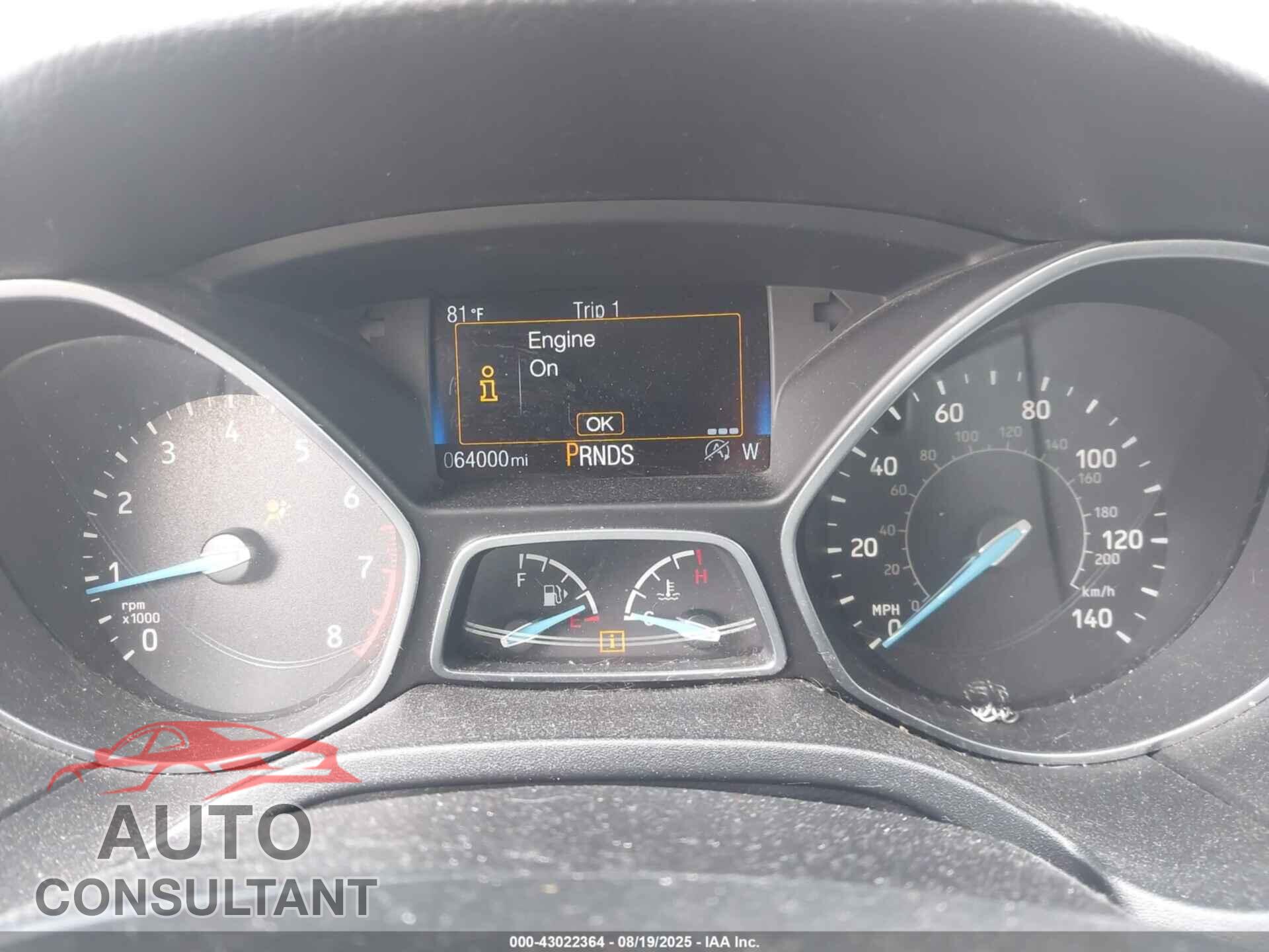 FORD FOCUS 2017 - 1FADP3FEXHL233773