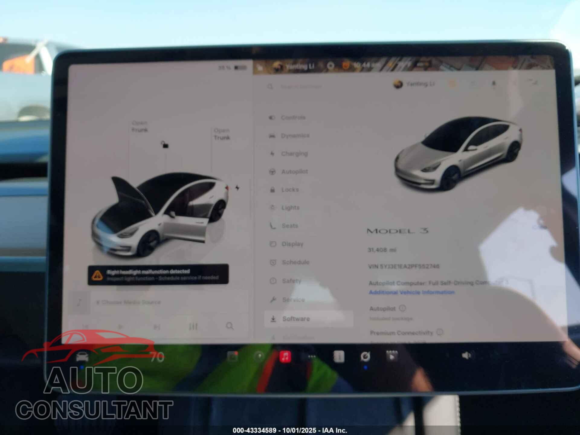TESLA MODEL 3 2023 - 5YJ3E1EA2PF552746