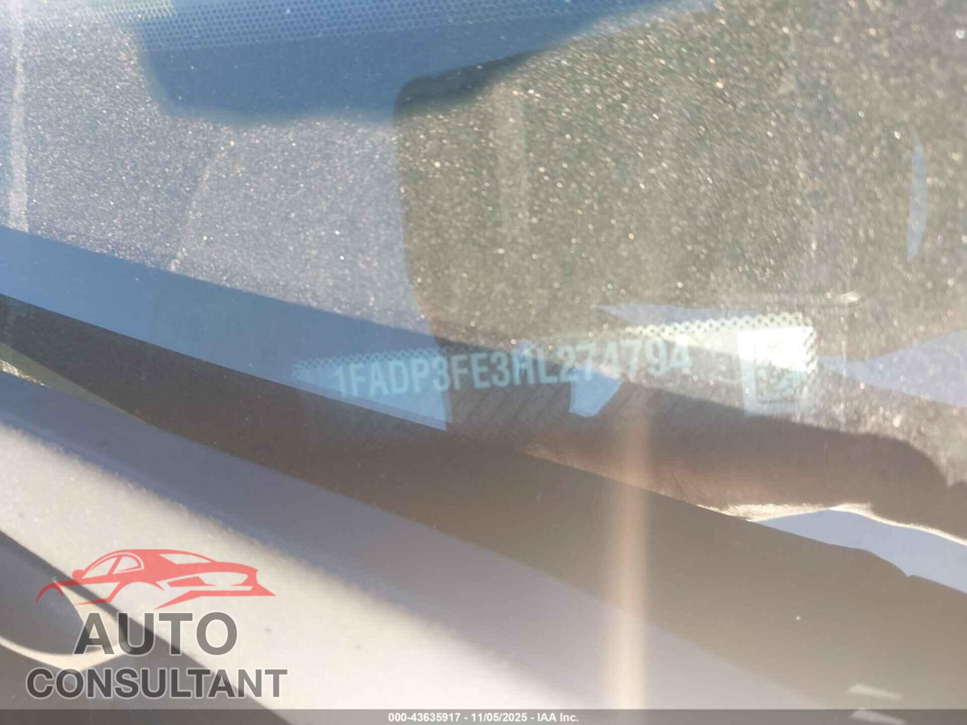FORD FOCUS 2017 - 1FADP3FE3HL274794