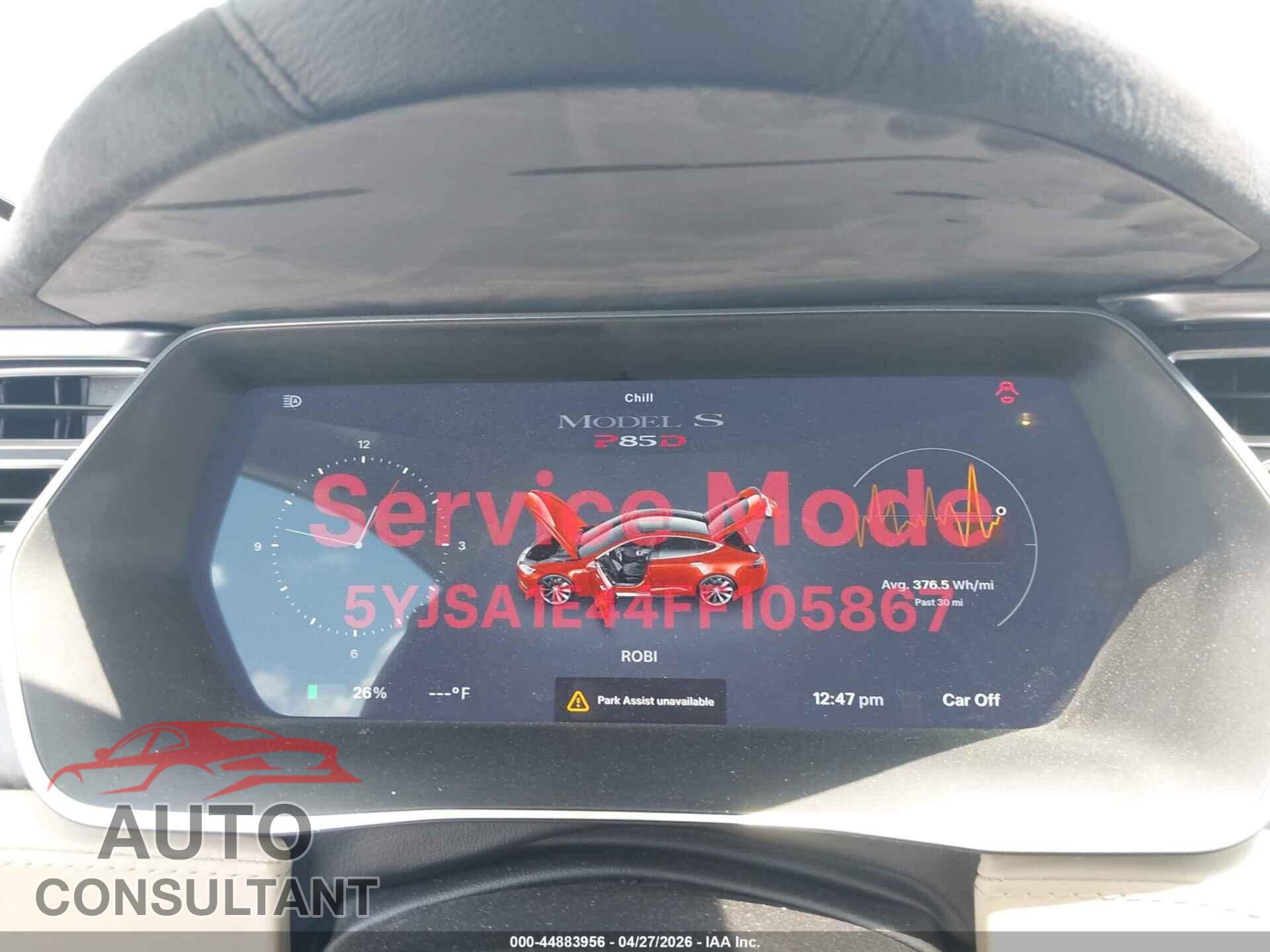 TESLA MODEL S 2015 - 5YJSA1E44FF105867