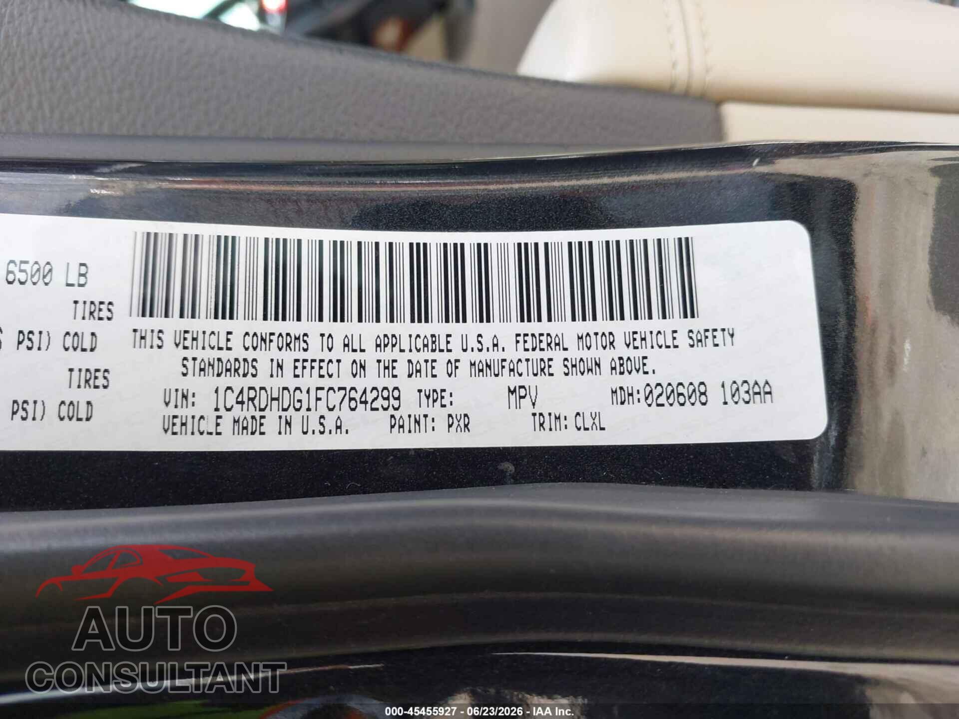 DODGE DURANGO 2015 - 1C4RDHDG1FC764299