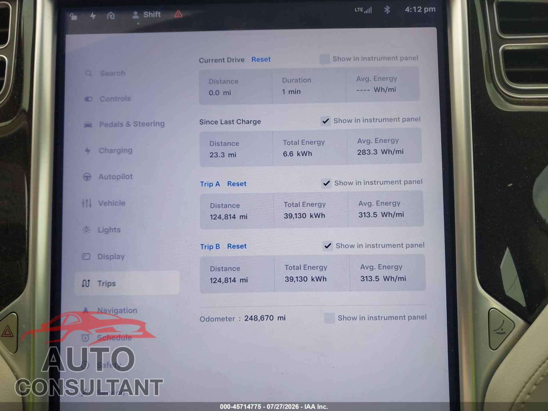 TESLA MODEL S 2015 - 5YJSA1H27FF080313