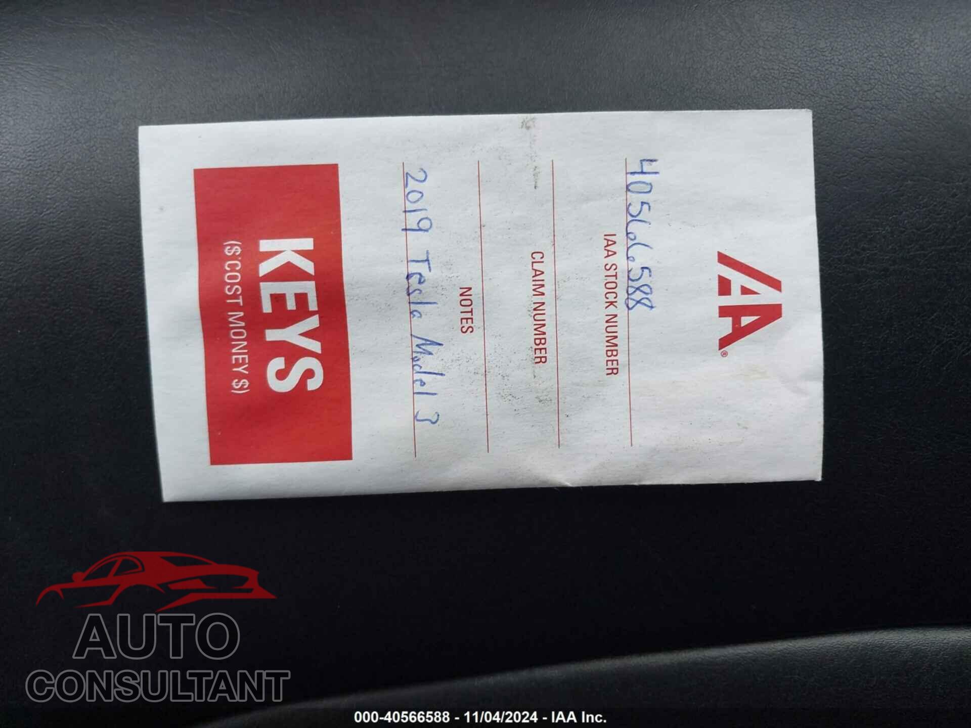 TESLA MODEL 3 2019 - 5YJ3E1EB6KF520741