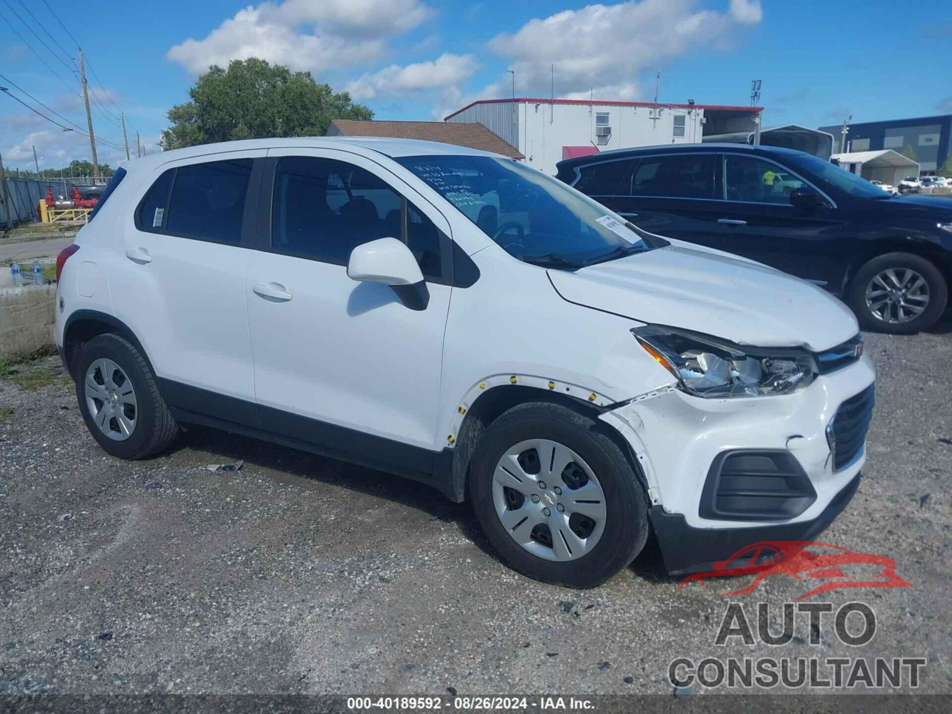 CHEVROLET TRAX 2017 - KL7CJKSB9HB203020