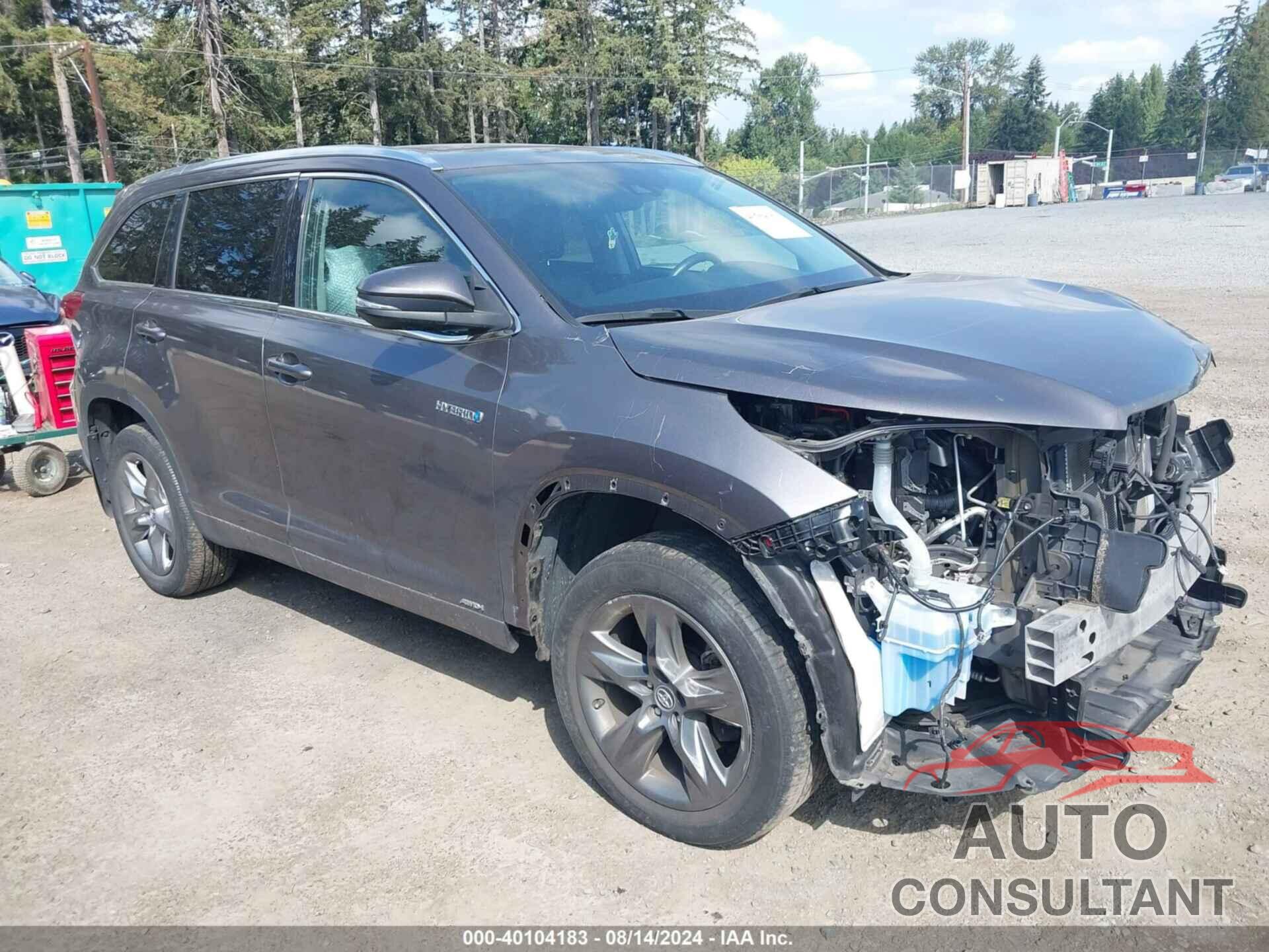 TOYOTA HIGHLANDER HYBRID 2019 - 5TDDGRFH9KS058994