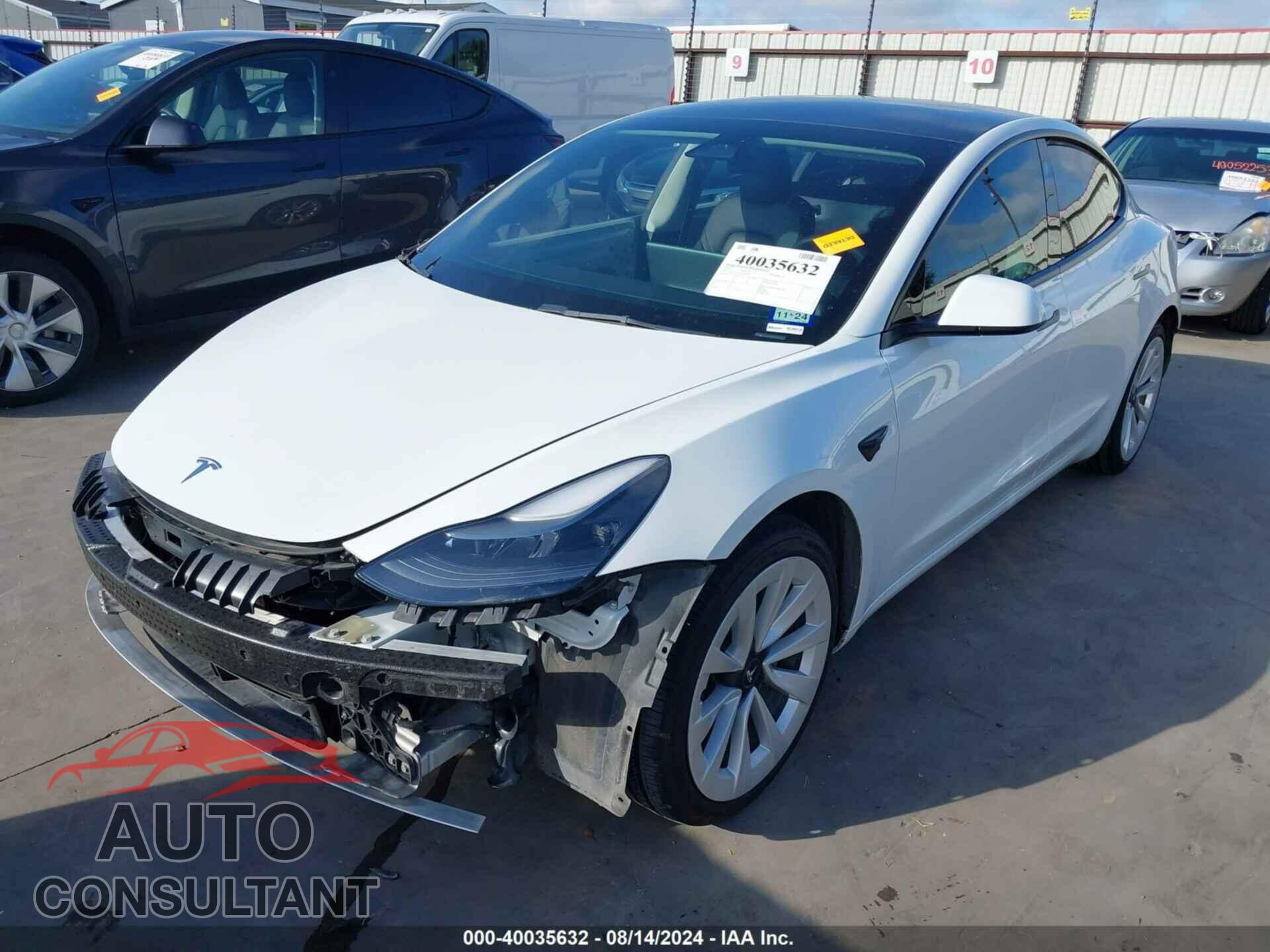 TESLA MODEL 3 2022 - 5YJ3E1EB0NF109291