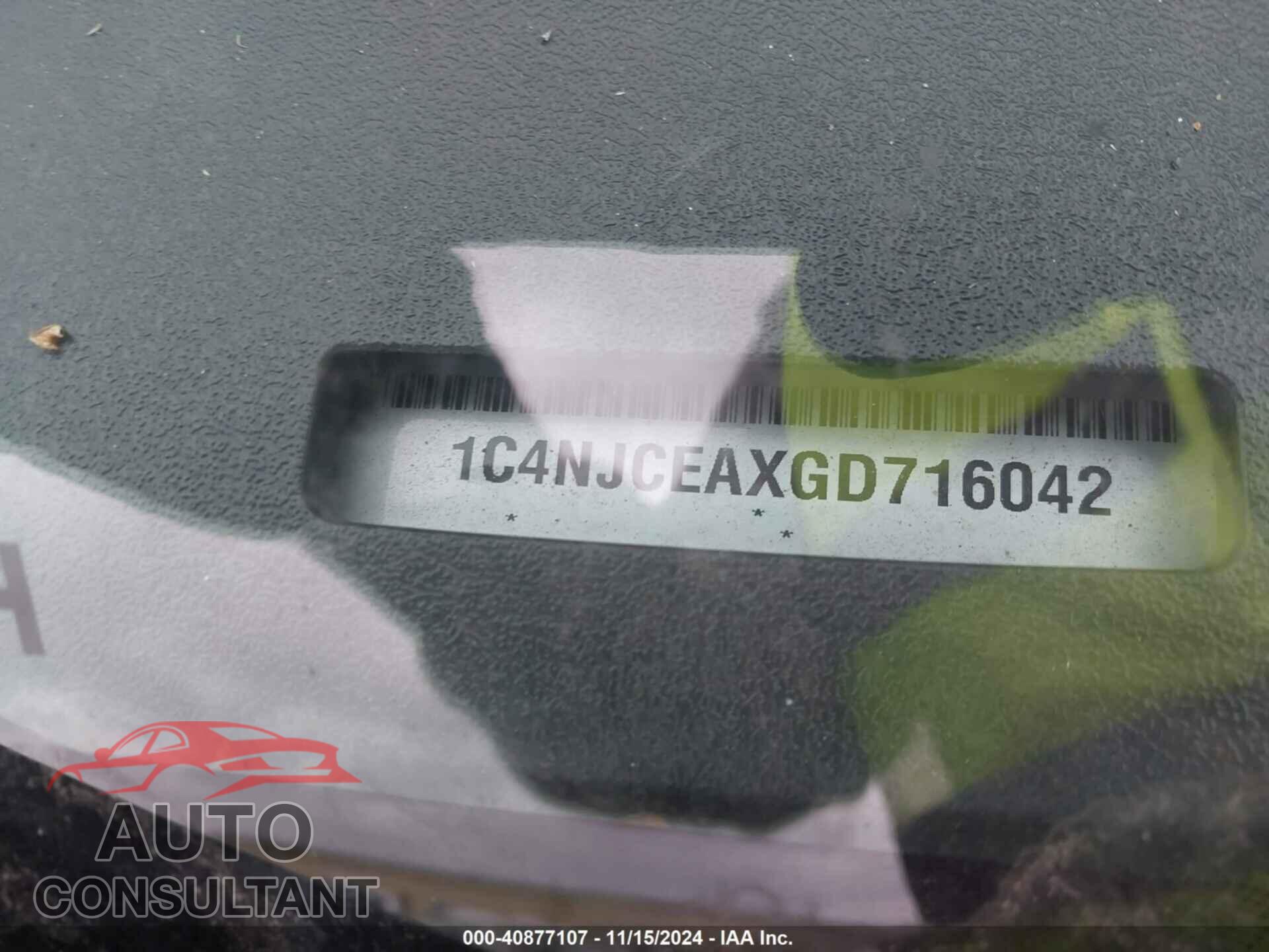 JEEP COMPASS 2016 - 1C4NJCEAXGD716042