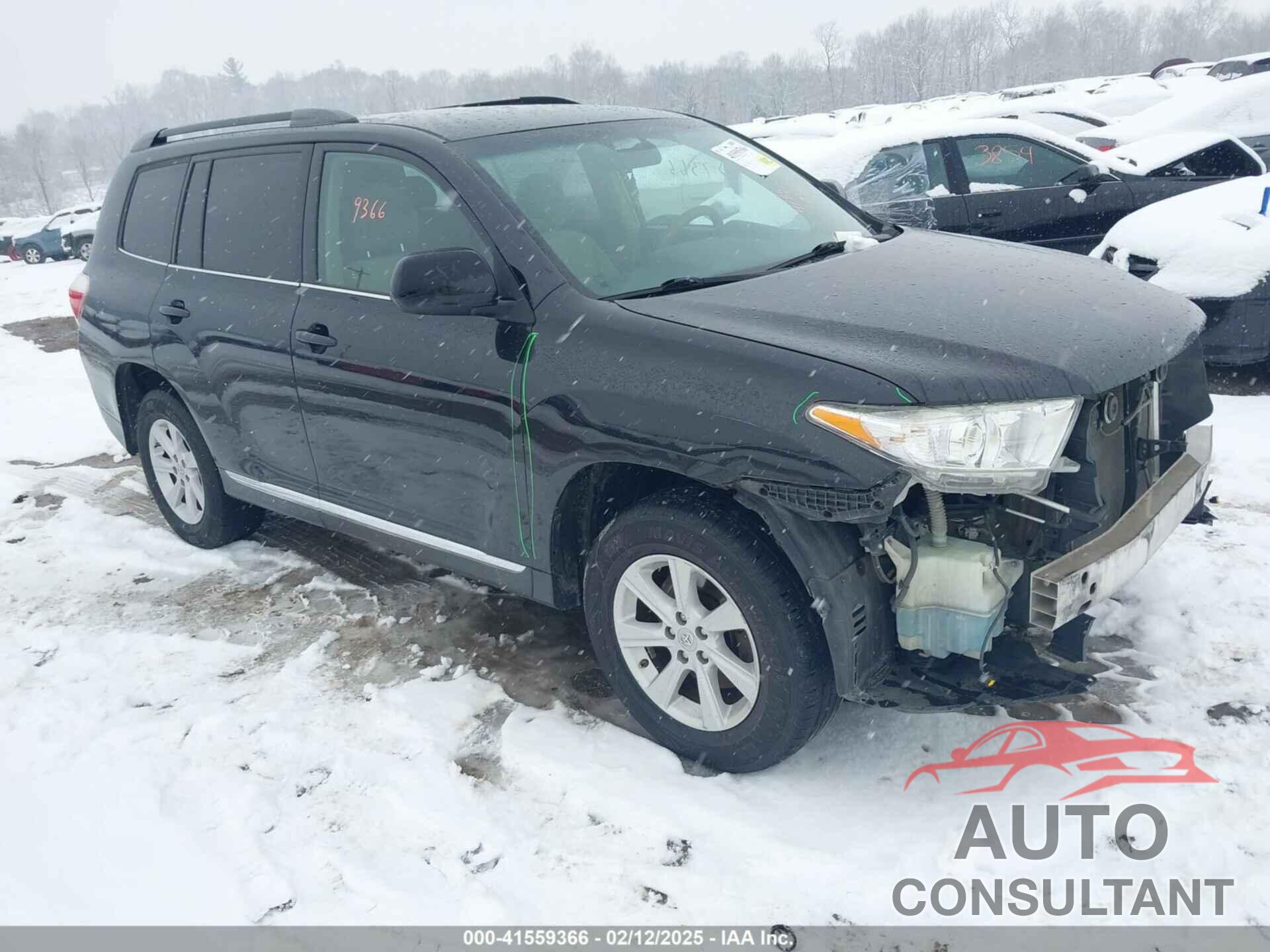 TOYOTA HIGHLANDER 2013 - 5TDBK3EH0DS227422