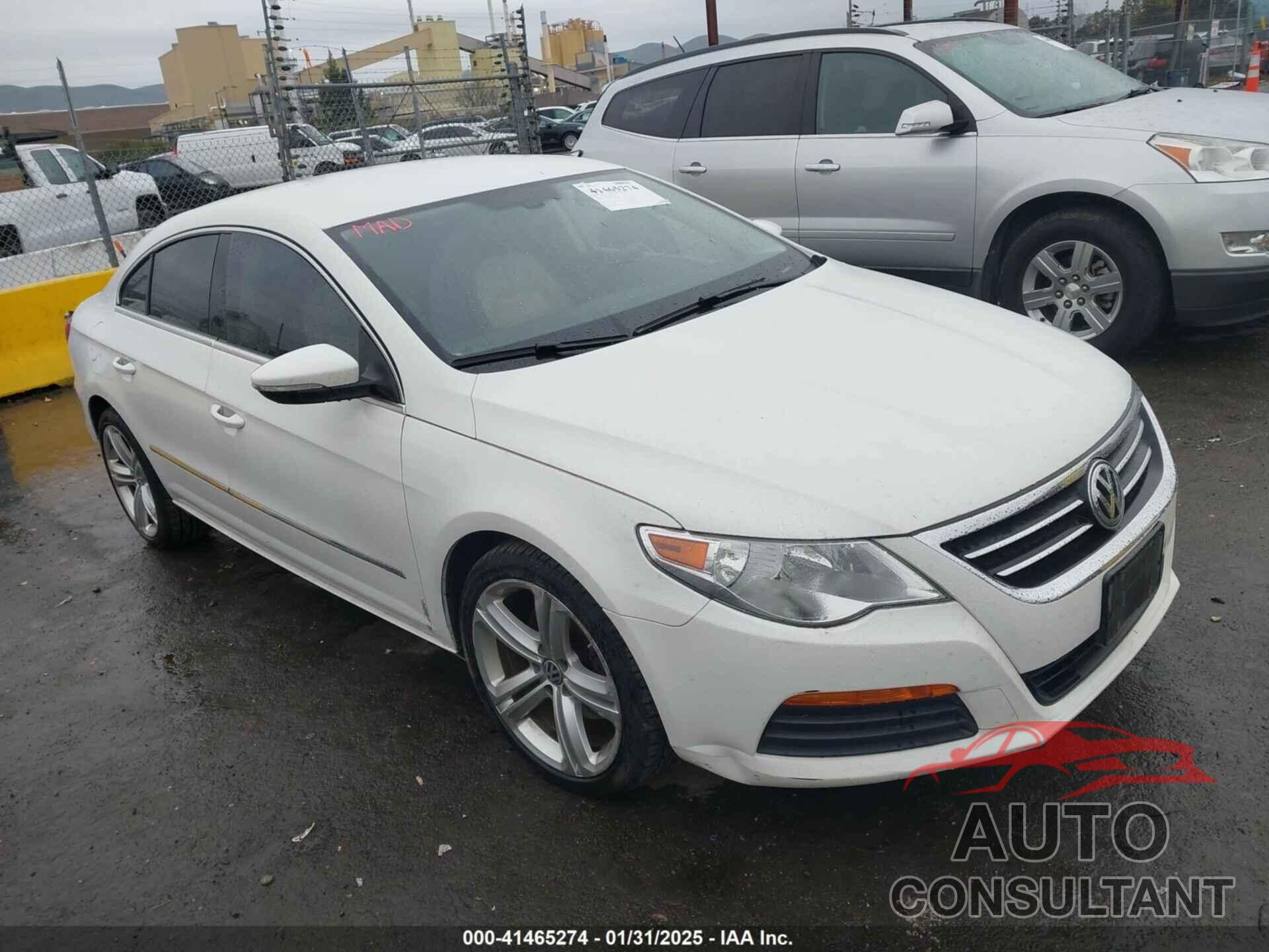 VOLKSWAGEN CC 2012 - WVWMP7AN1CE538584