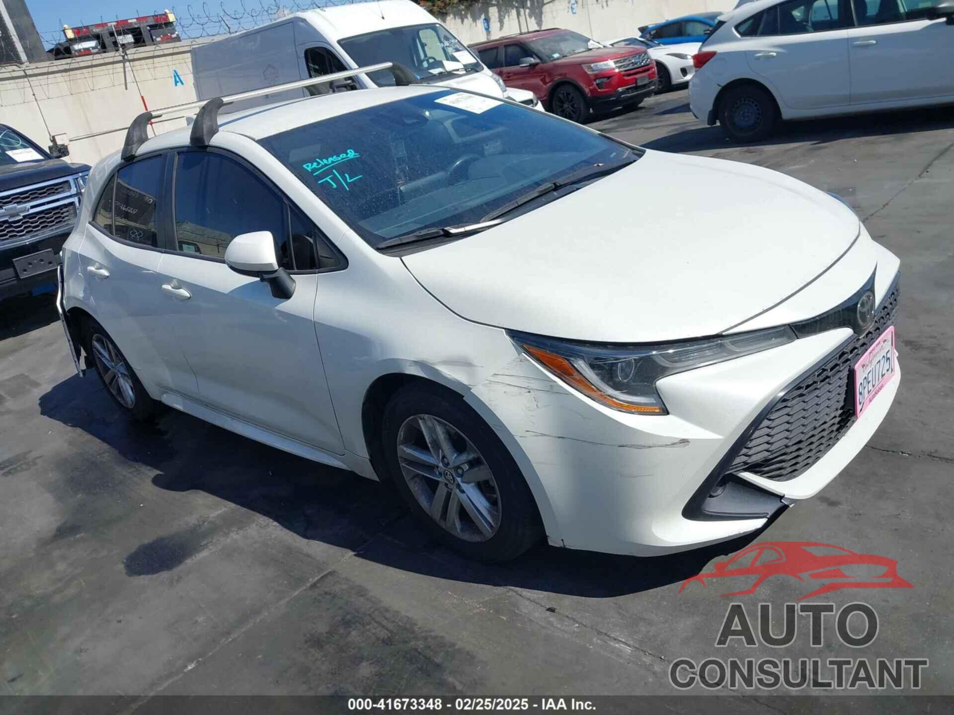 TOYOTA COROLLA 2020 - JTND4RBE8L3082724
