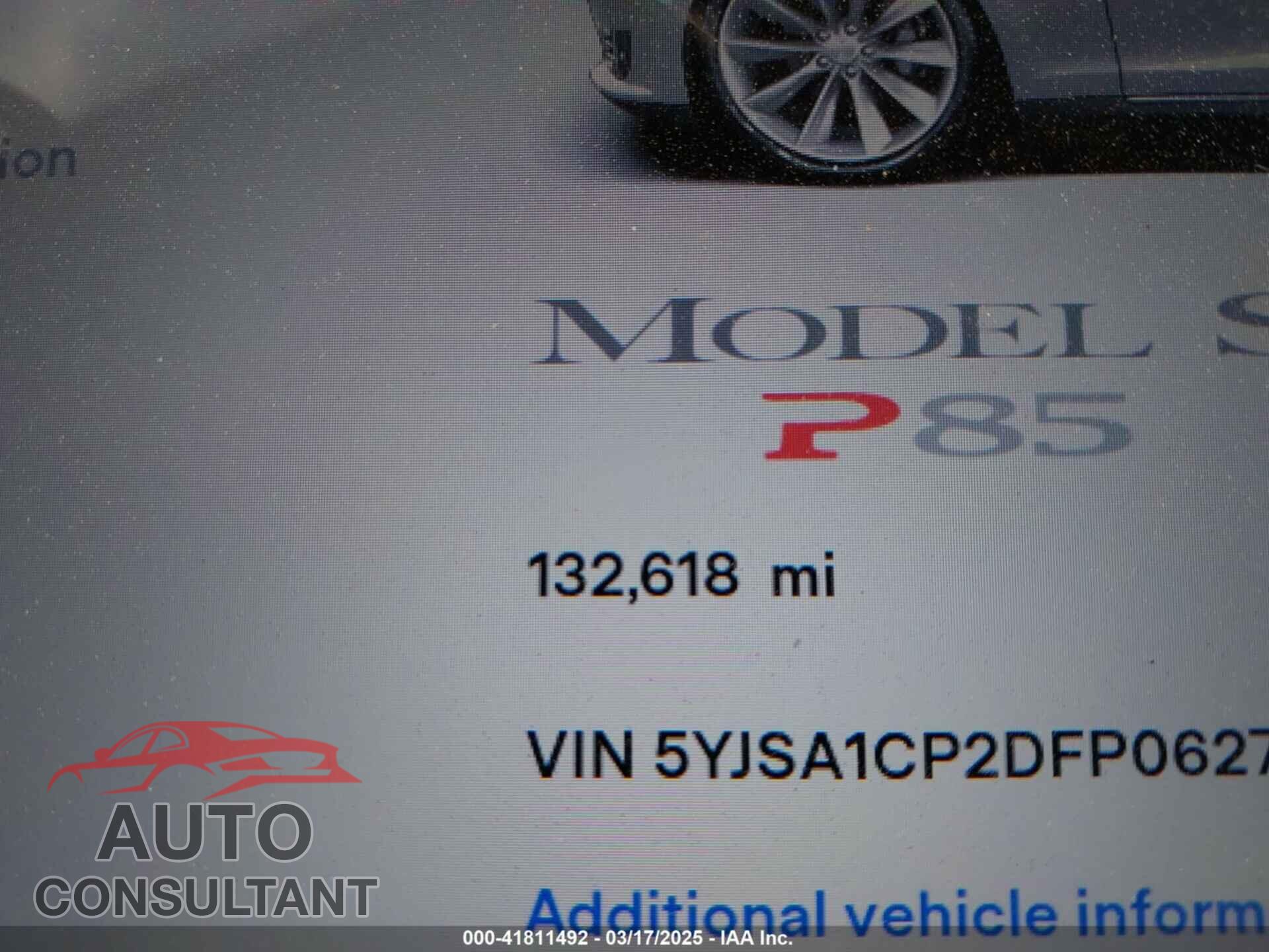 TESLA MODEL S 2013 - 5YJSA1CP2DFP06270