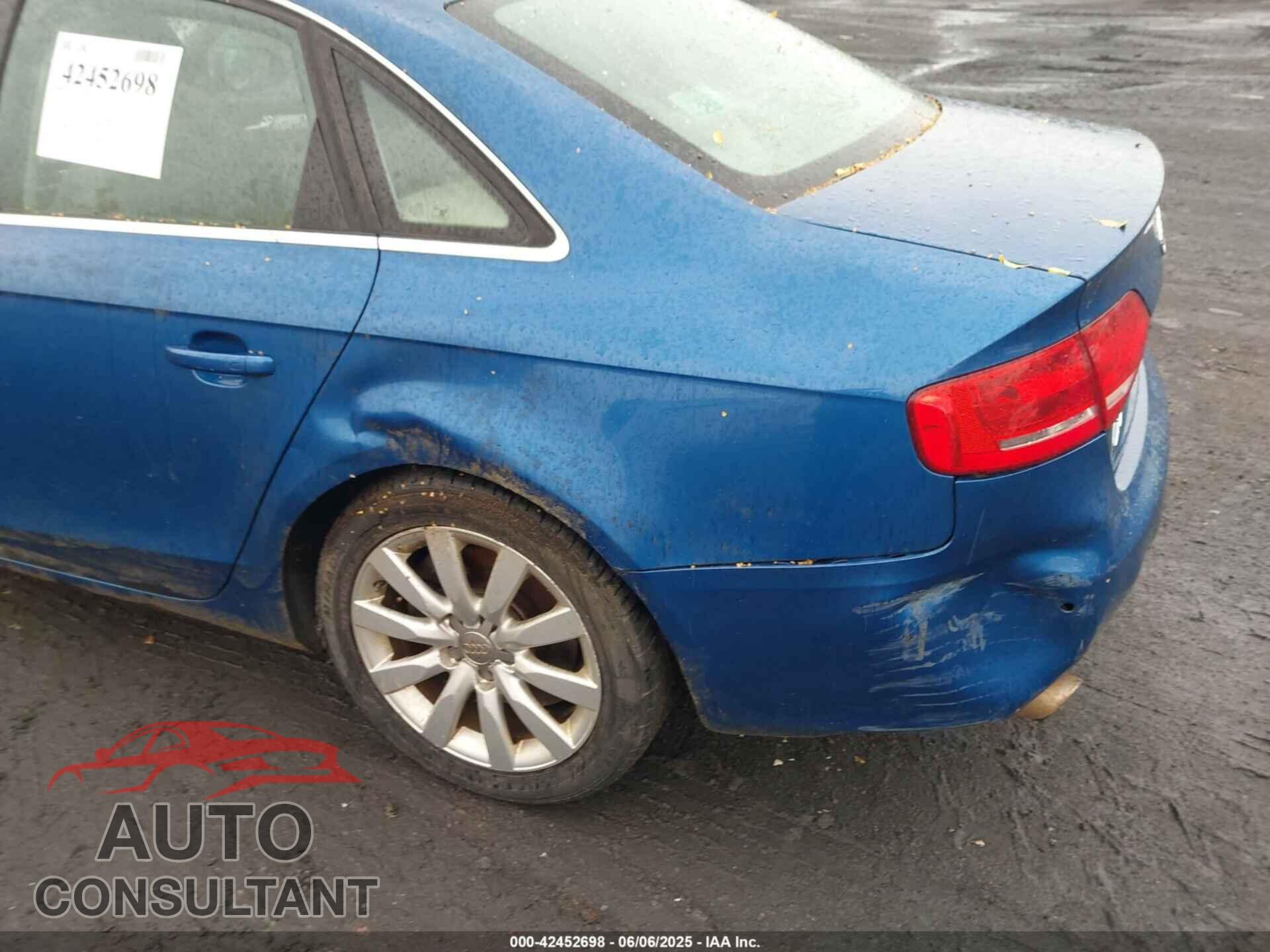 AUDI A4 2009 - WAULK78K79A105208
