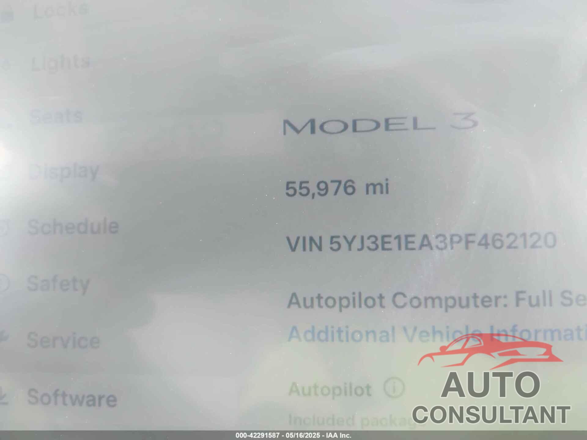 TESLA MODEL 3 2023 - 5YJ3E1EA3PF462120