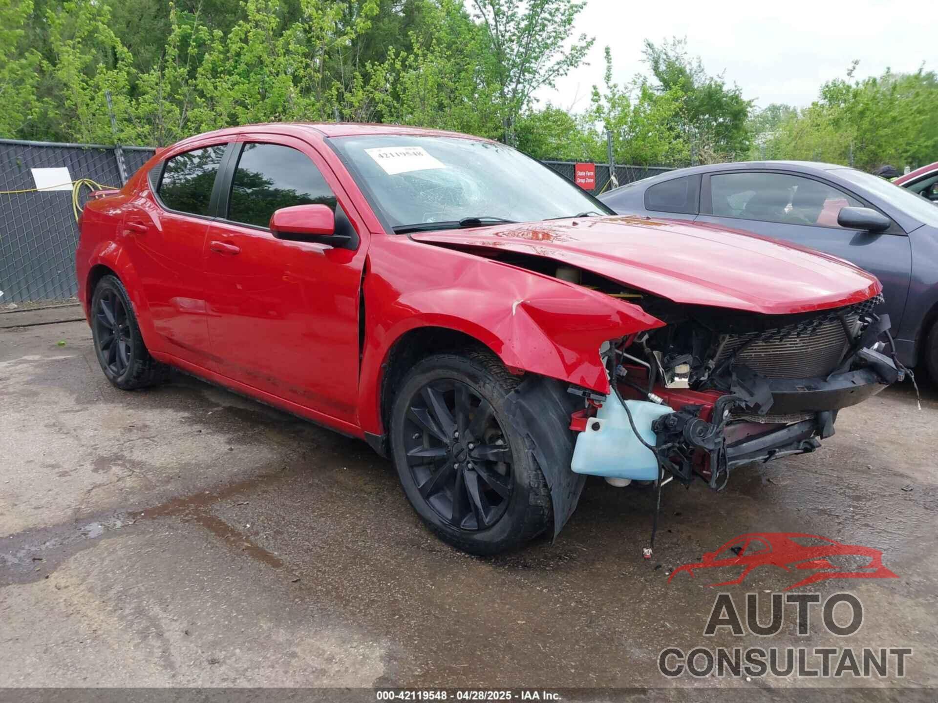 DODGE AVENGER 2013 - 1C3CDZCB6DN620092
