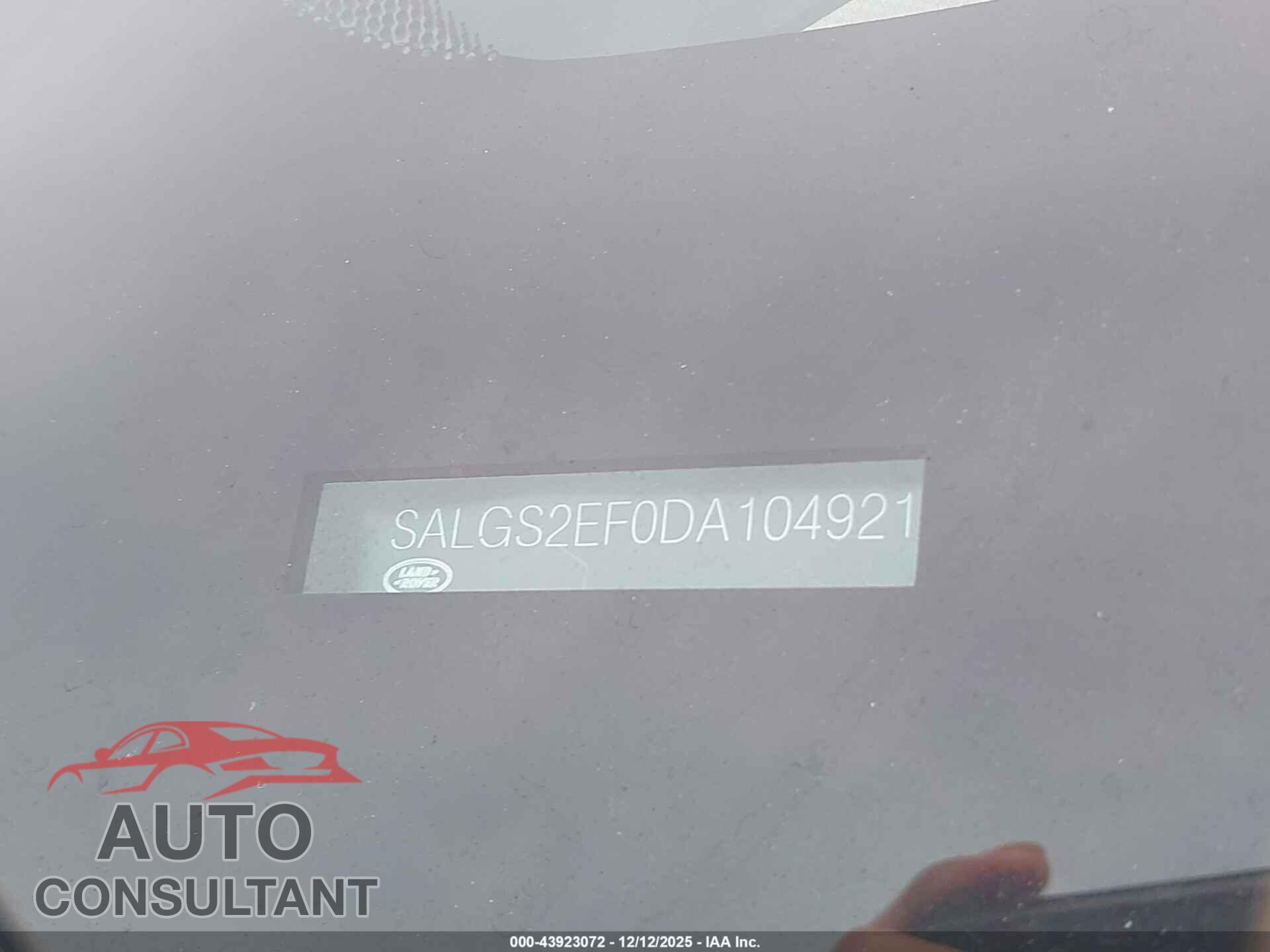 LAND ROVER RANGE ROVER 2013 - SALGS2EF0DA104921