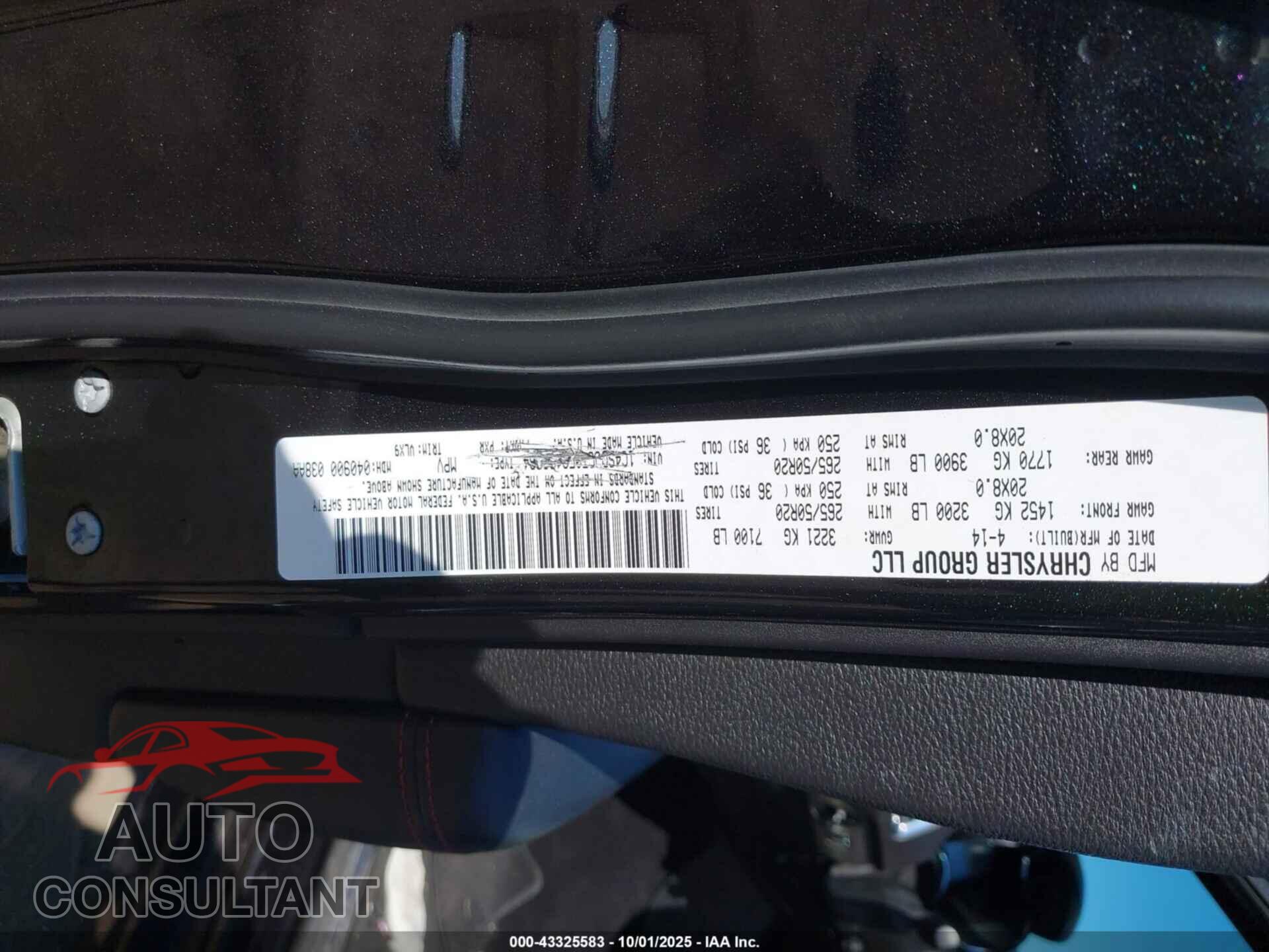 DODGE DURANGO 2014 - 1C4SDJCT0EC468664