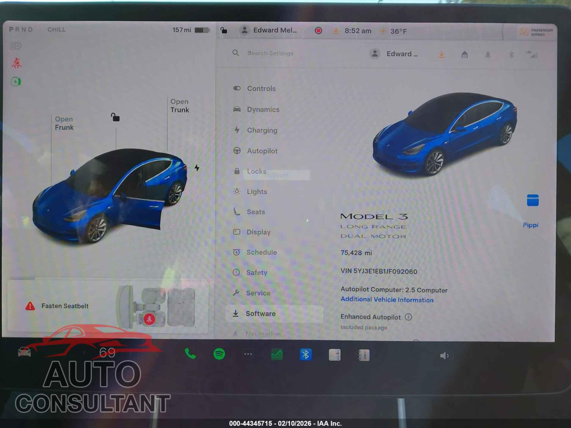 TESLA MODEL 3 2018 - 5YJ3E1EB1JF092060