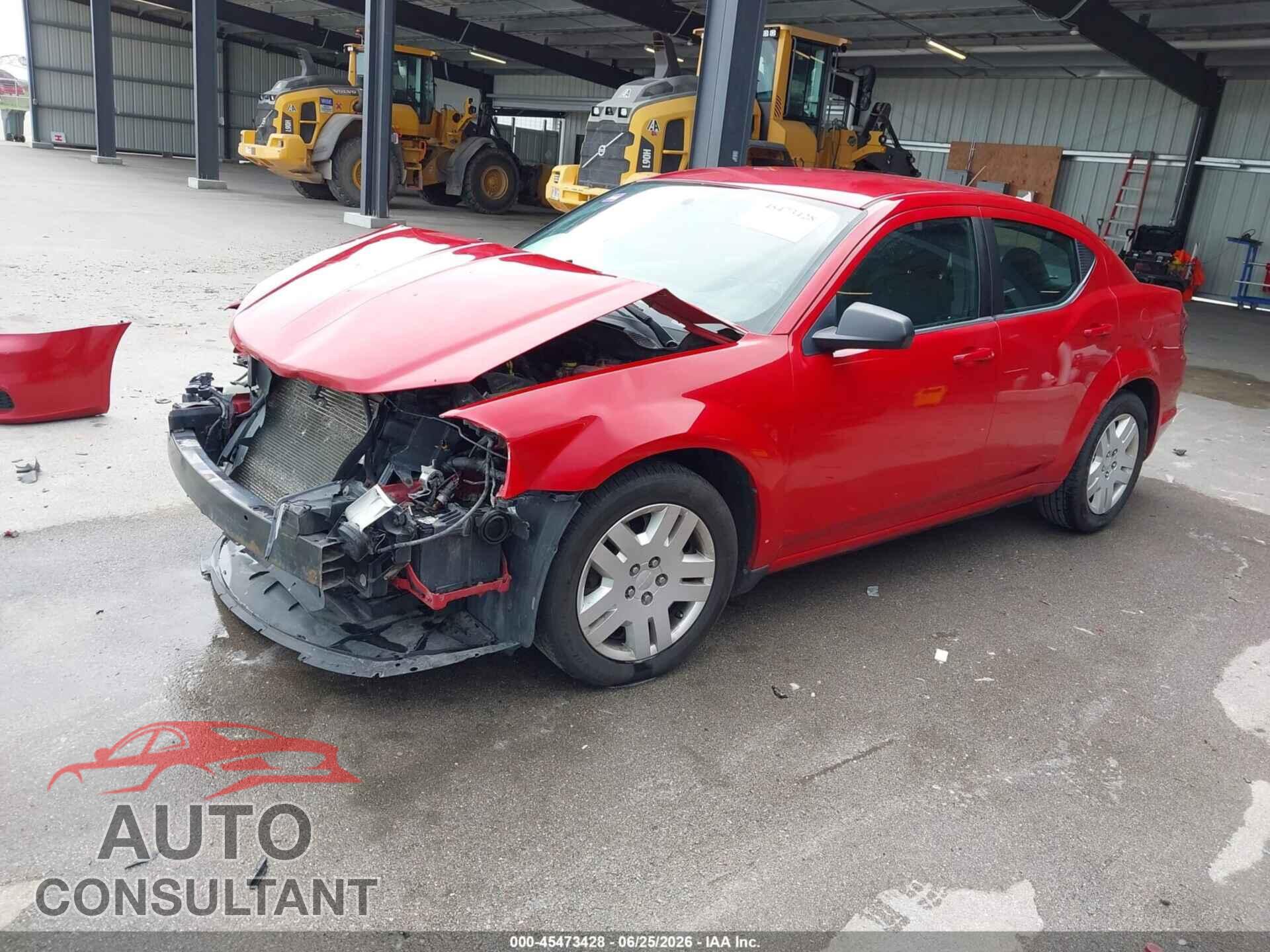 DODGE AVENGER 2013 - 1C3CDZAB8DN588314