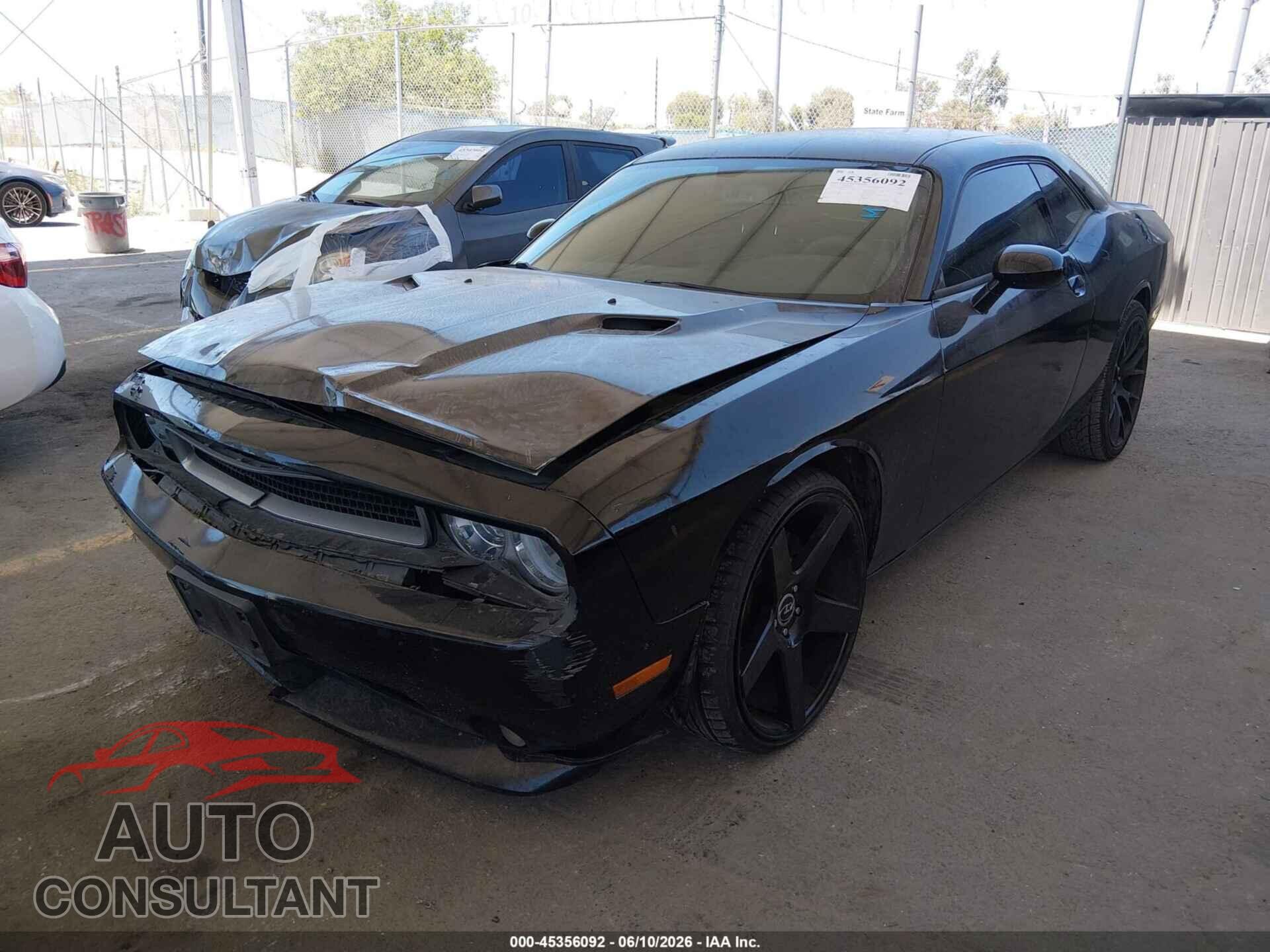 DODGE CHALLENGER 2012 - 2C3CDYAG3CH294770