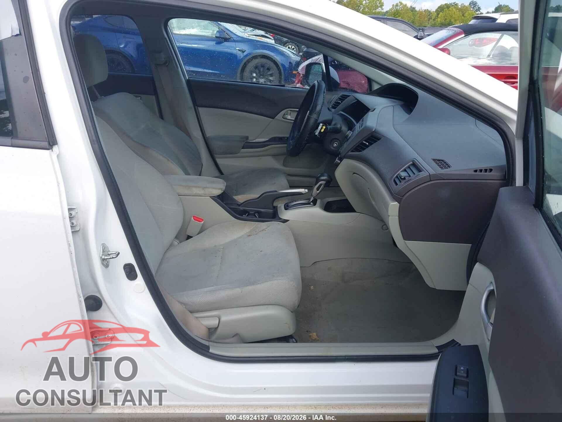 HONDA CIVIC 2012 - 19XFB2F55CE078367